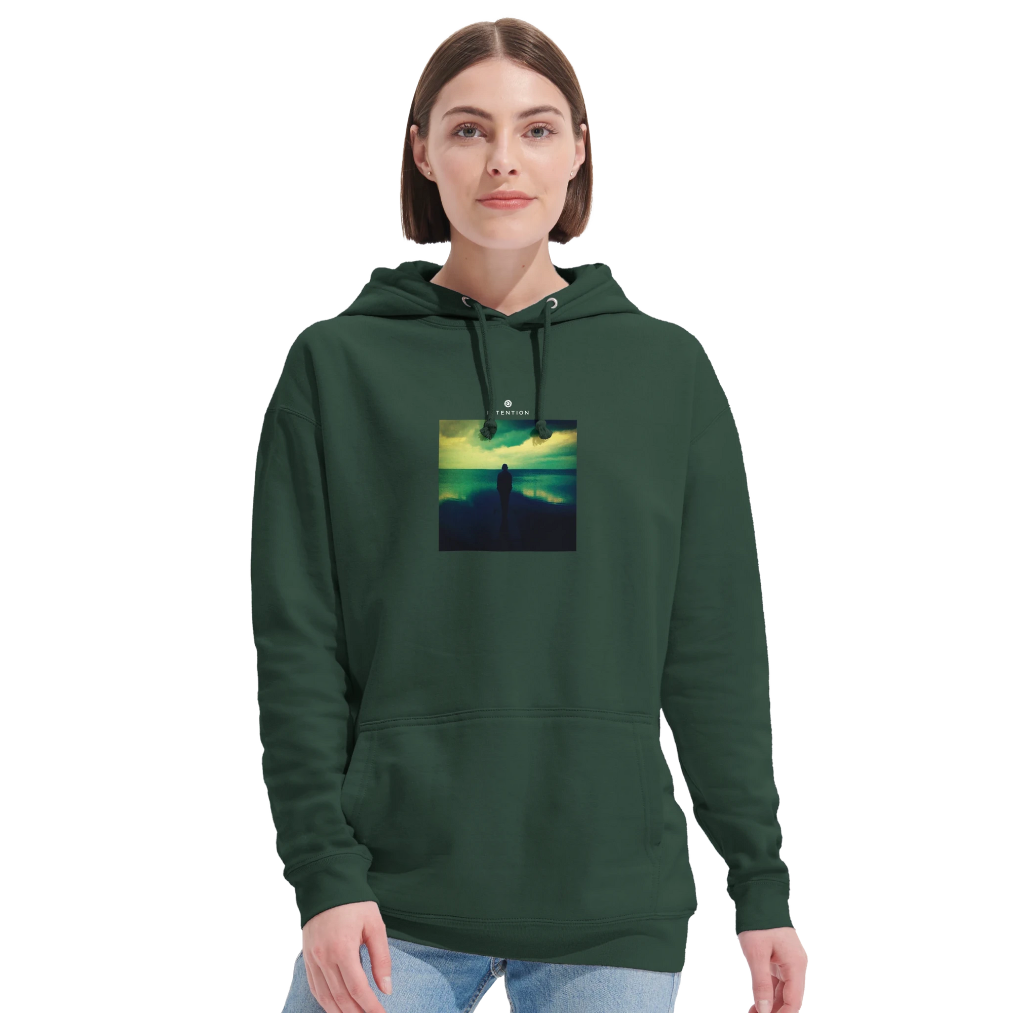 Calm - "Emerald Storms" Hoodie Bottle Green XS 33