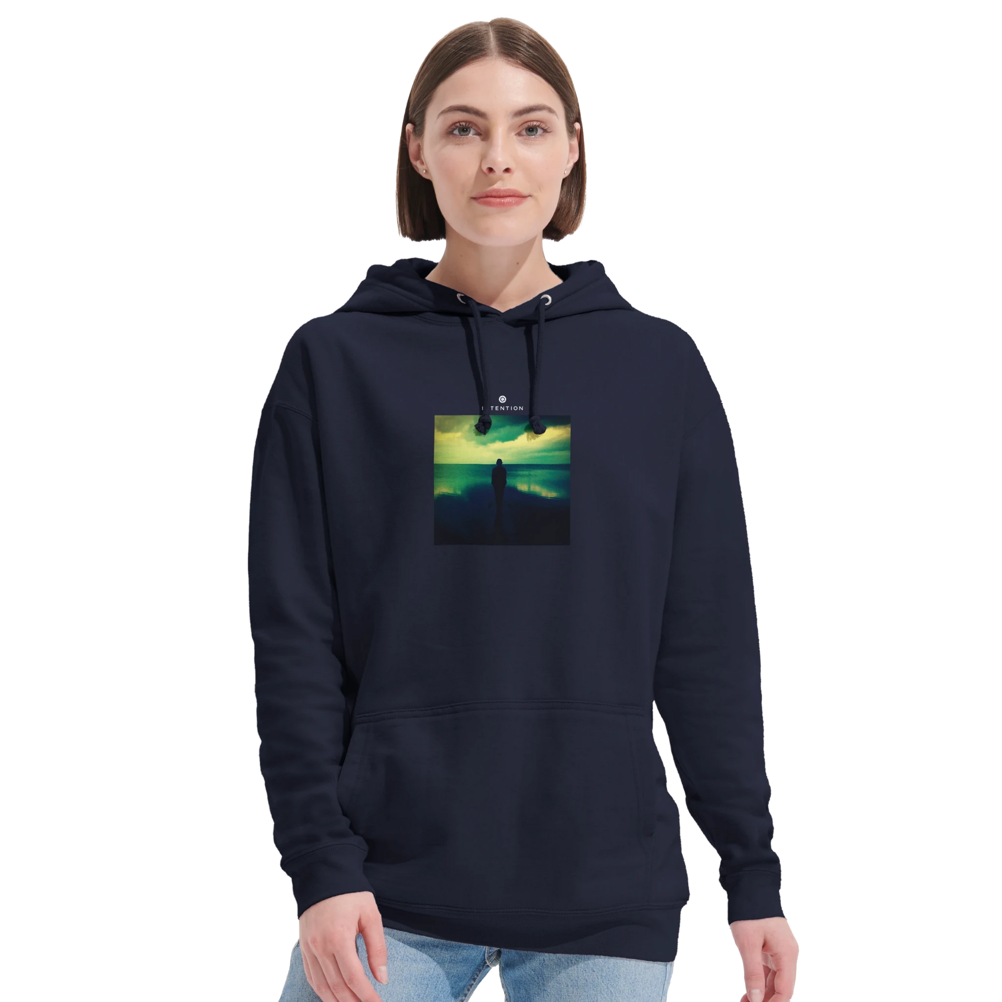 Calm - "Emerald Storms" Hoodie French Navy XS 23