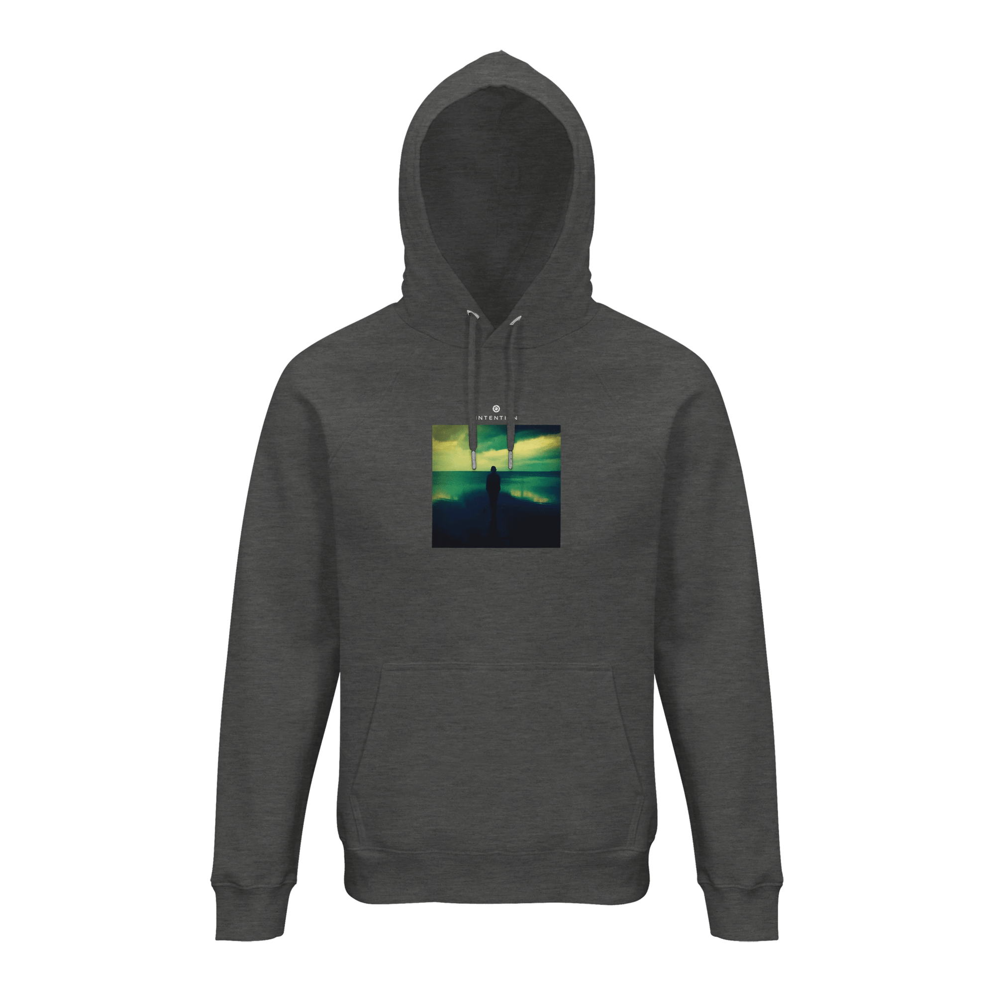 Calm - "Emerald Storms" Hoodie Grey Melange XS 34