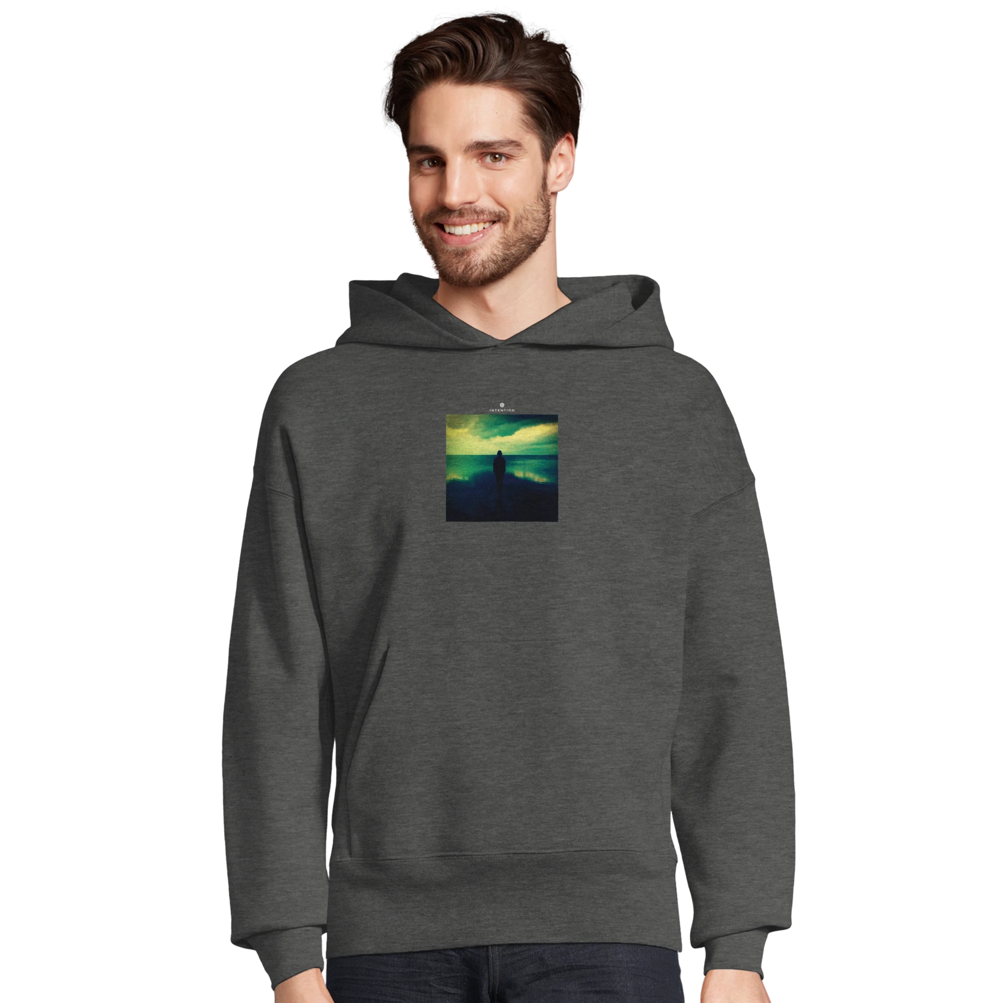 Calm - "Emerald Storms" Hoodie Grey Melange XS 11