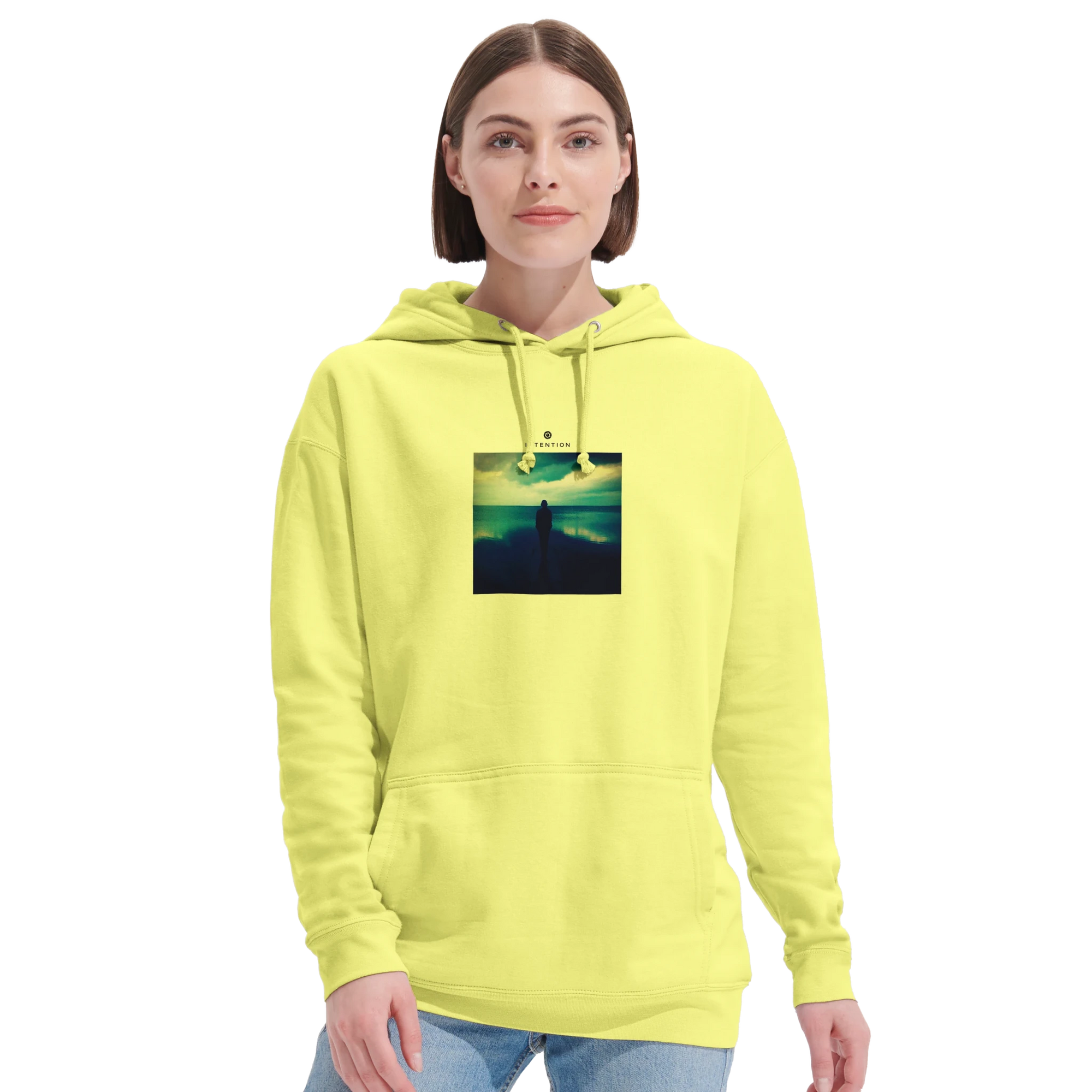 Calm - "Emerald Storms" Hoodie Light Yellow XS 28