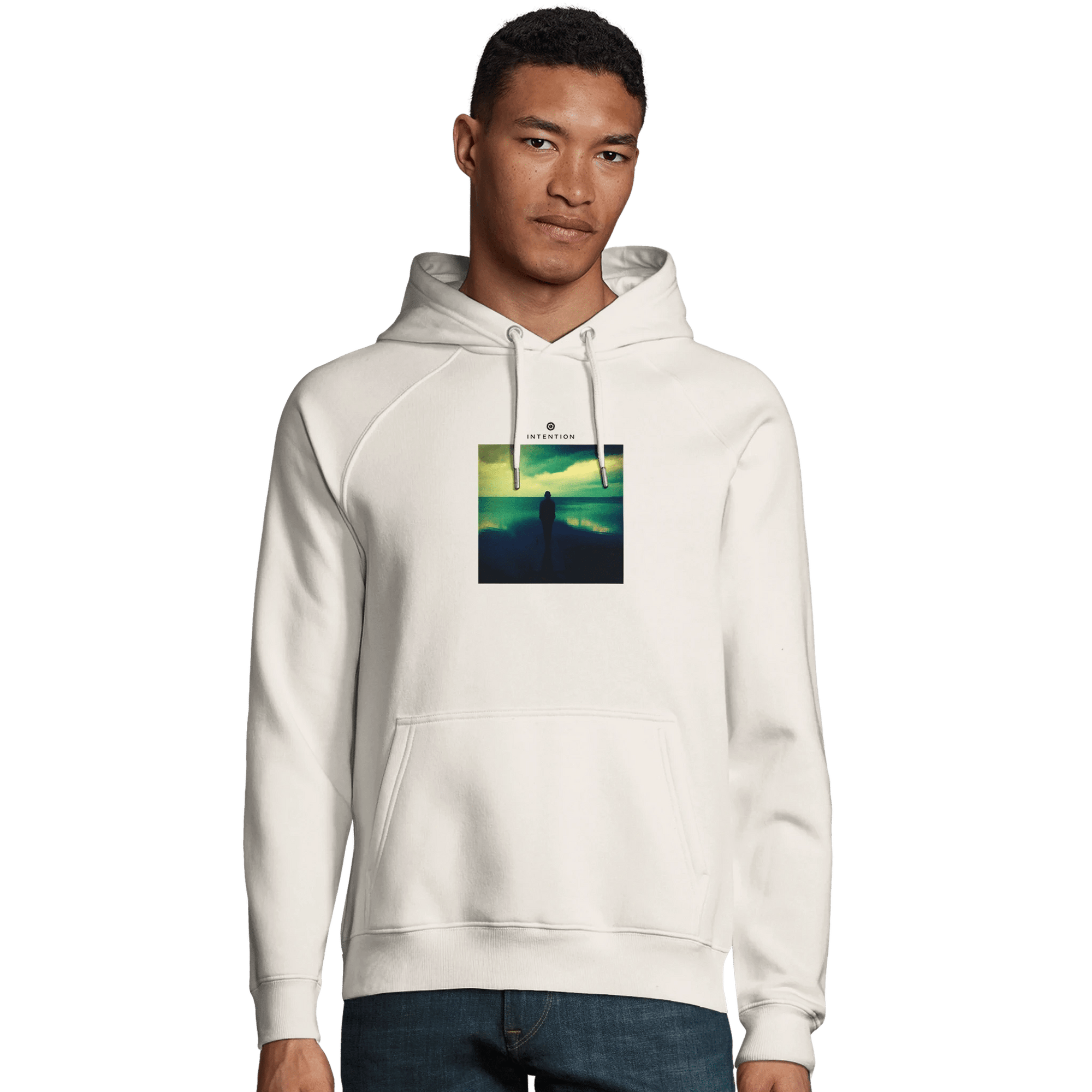 Calm - "Emerald Storms" Hoodie Off White XS 6