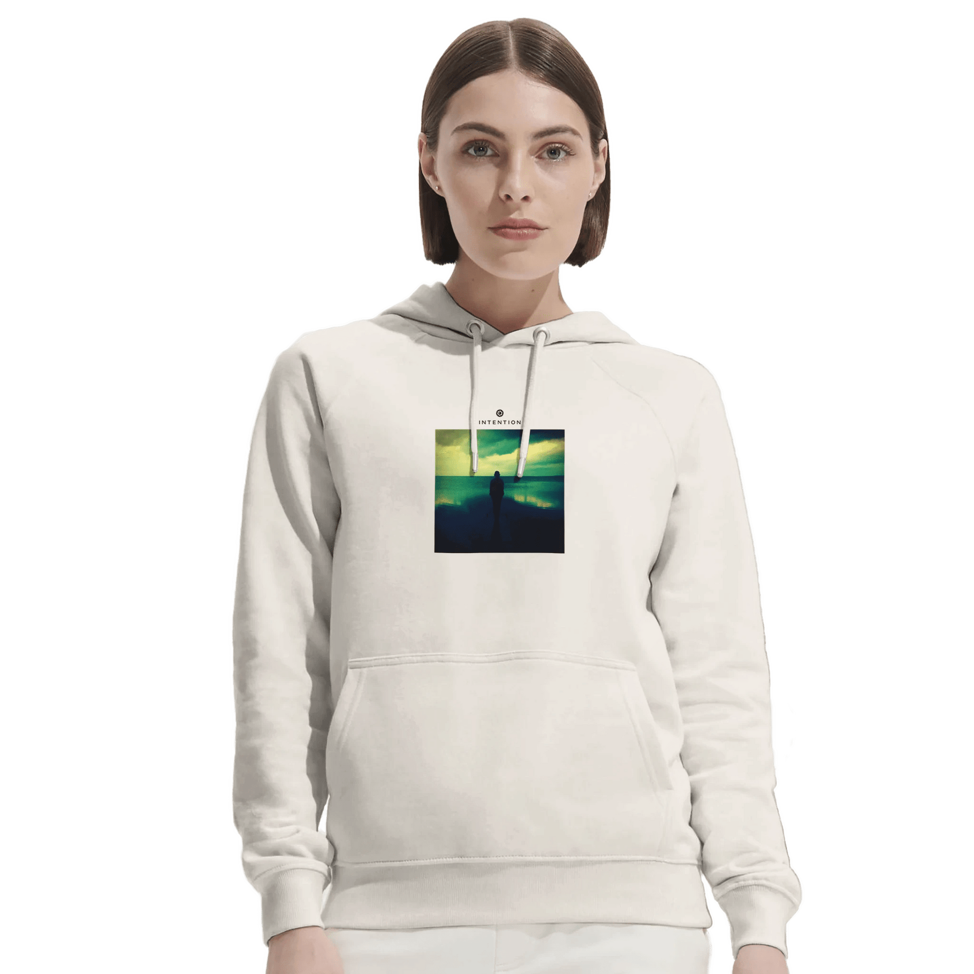 Calm - "Emerald Storms" Hoodie Off White XS 8
