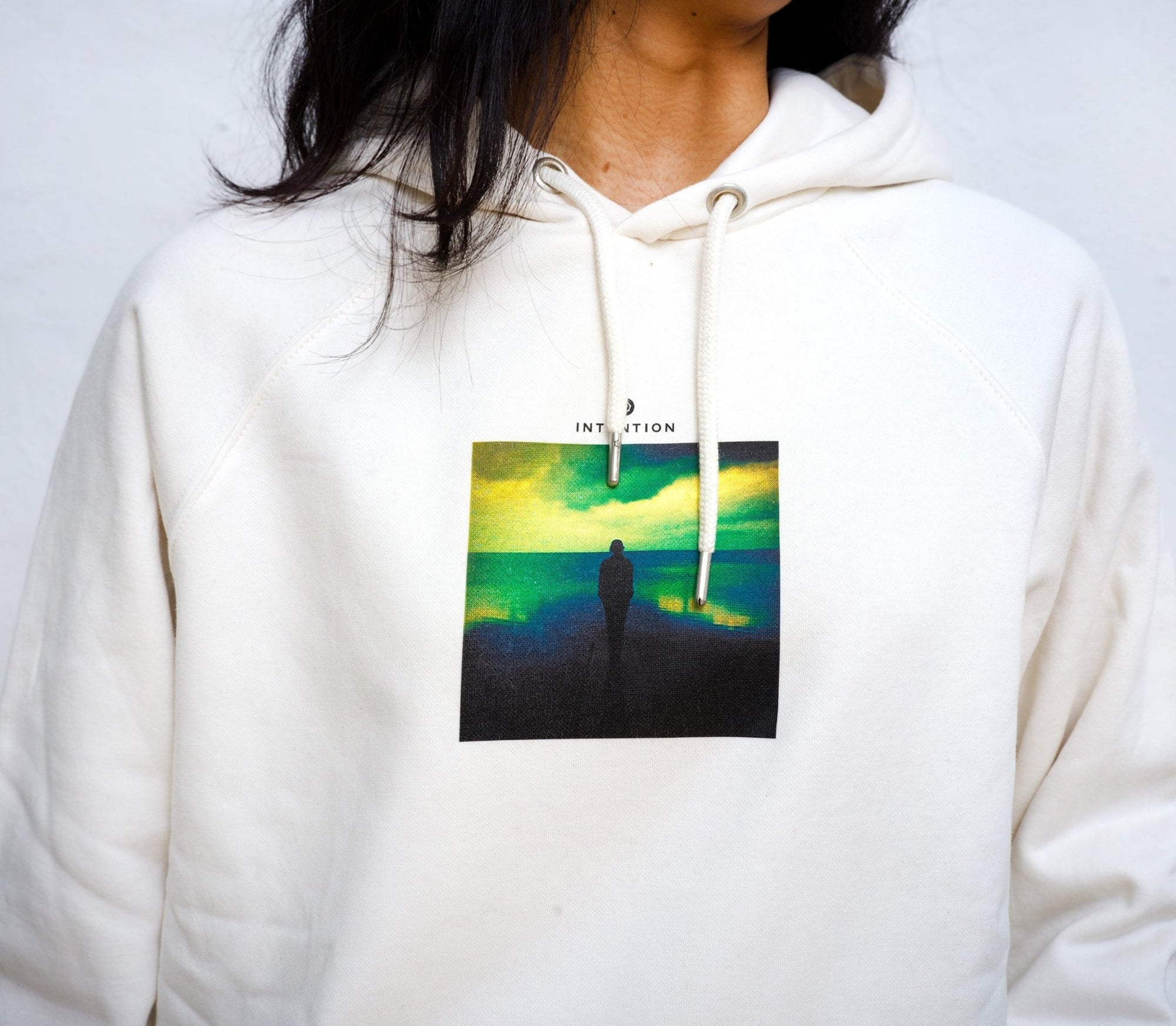 Calm - "Emerald Storms" Hoodie Off White XS 4