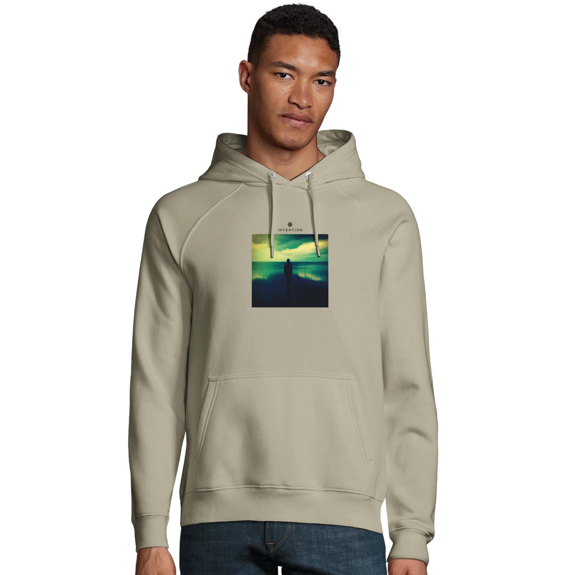 Calm - "Emerald Storms" Hoodie Off White XS 41