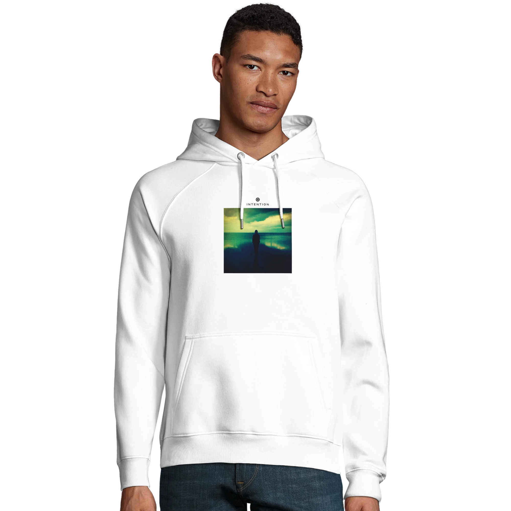 Calm - "Emerald Storms" Hoodie Off White XS 21