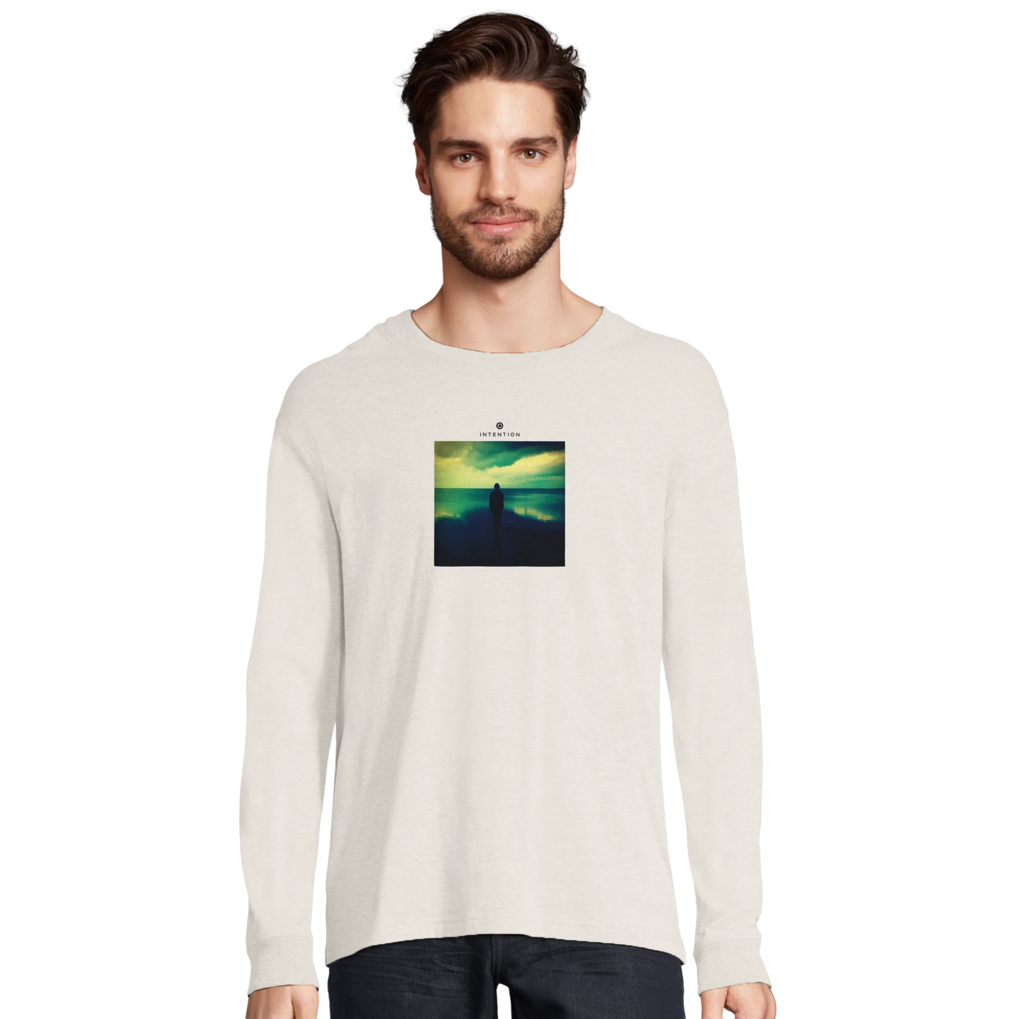 Calm - "Emerald Storms" Long sleeve Off White XS 10