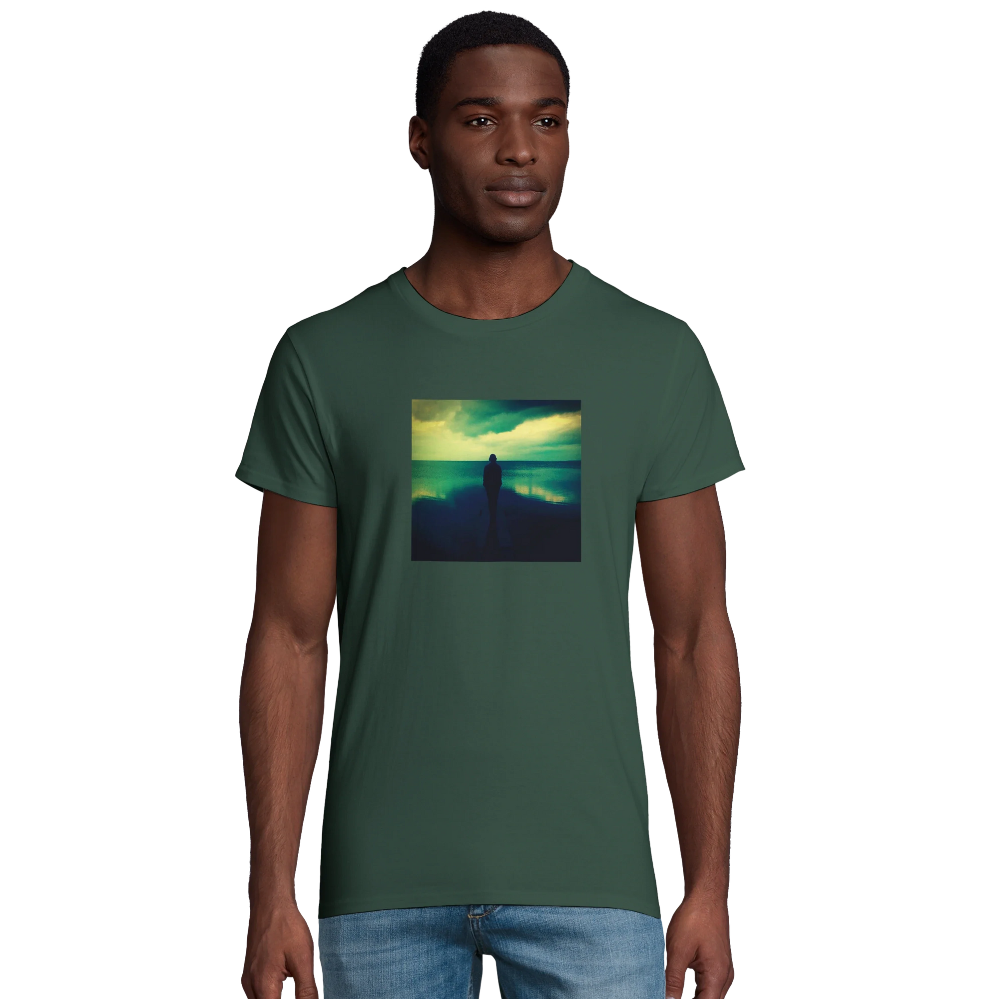 Calm - "Emerald Storms" T-shirt Bottle Green 4