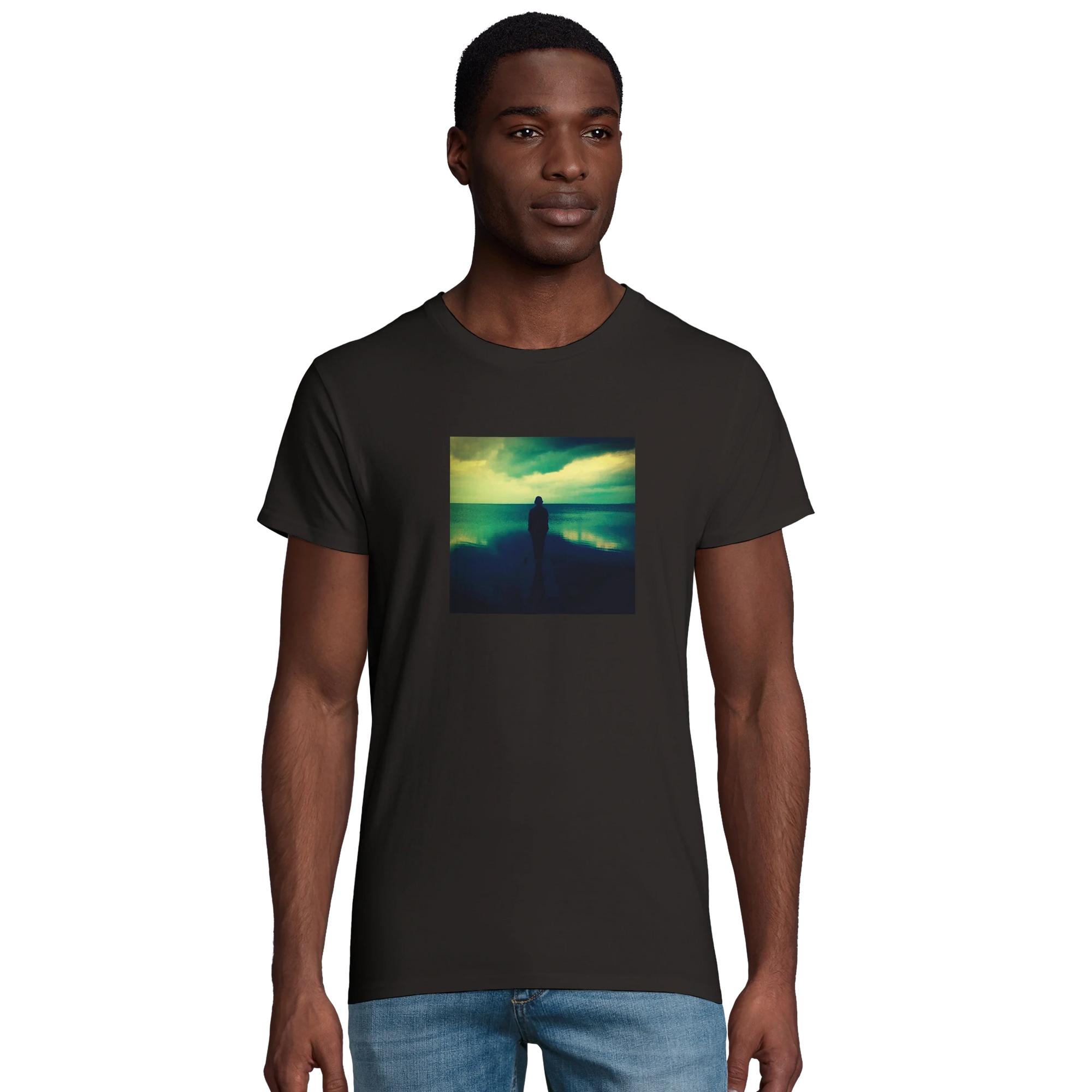Calm - "Emerald Storms" T-shirt Deep Black 4