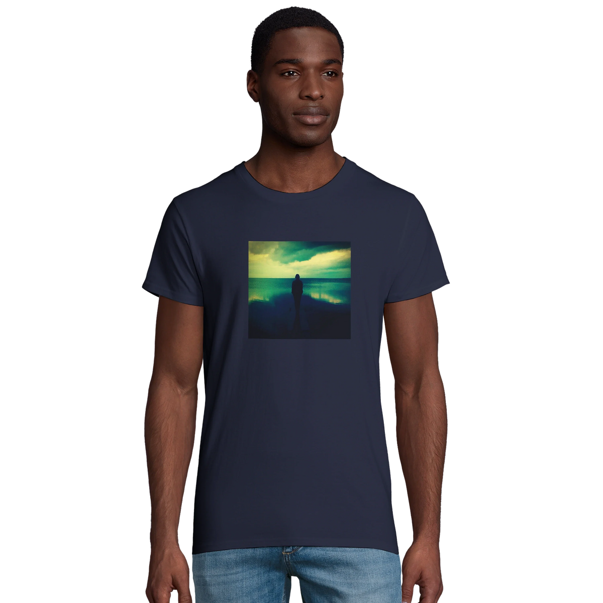 Calm - "Emerald Storms" T-shirt French Navy 4