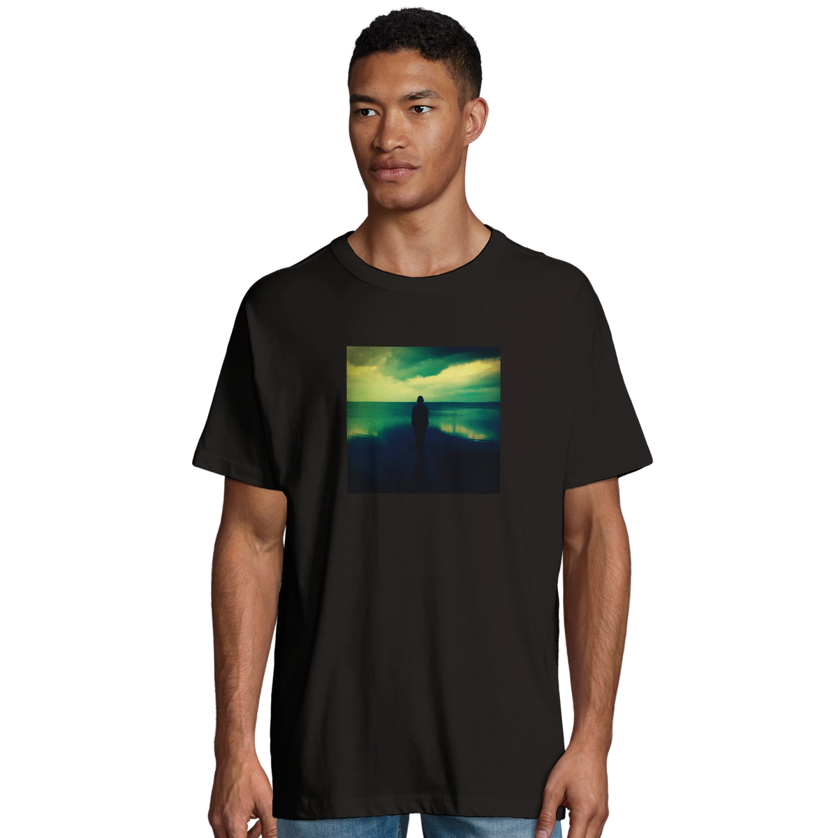 Calm - "Emerald Storms" T-shirt Deep Black 4