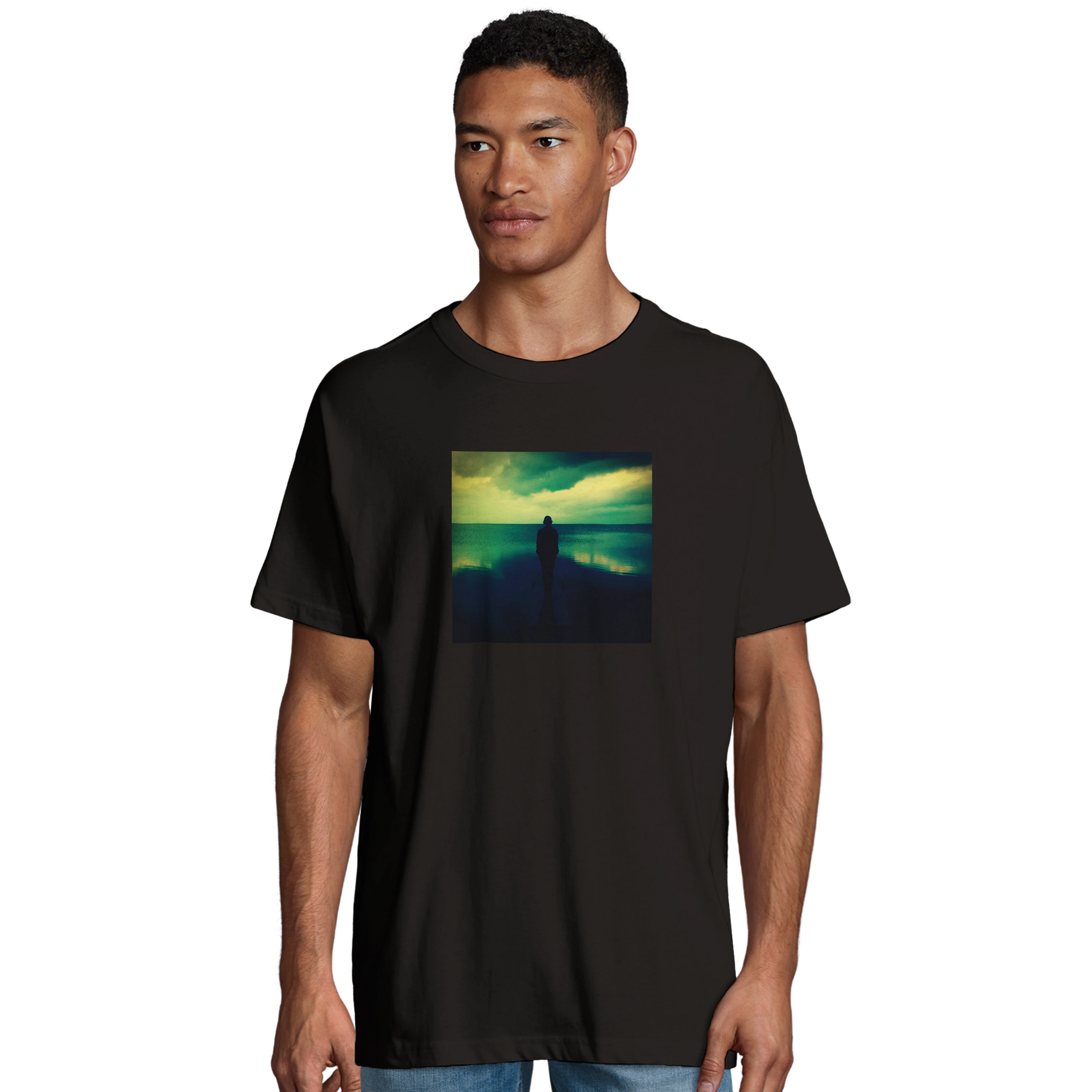 Calm - "Emerald Storms" T-shirt Deep Black 4