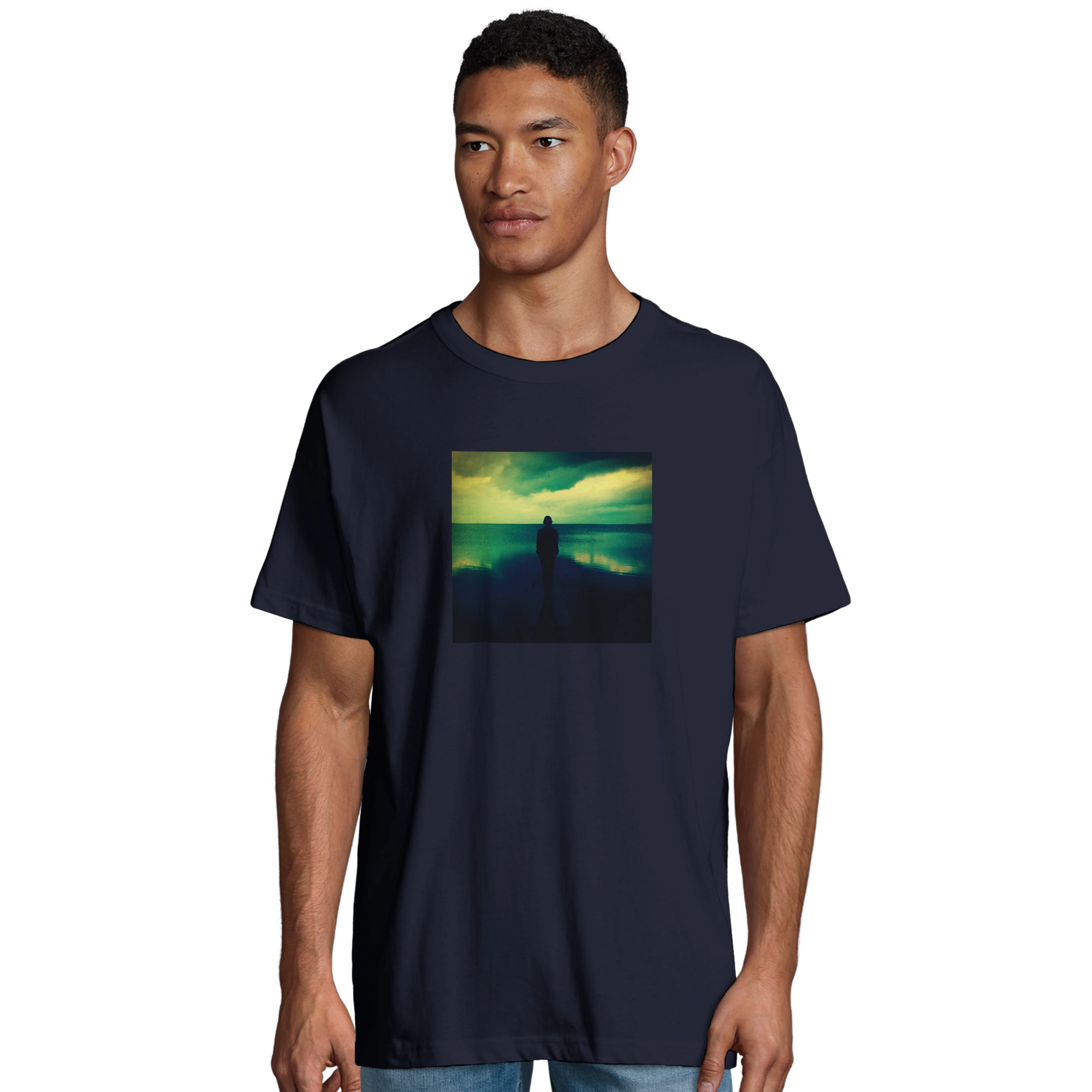 Calm - "Emerald Storms" T-shirt French Navy 4