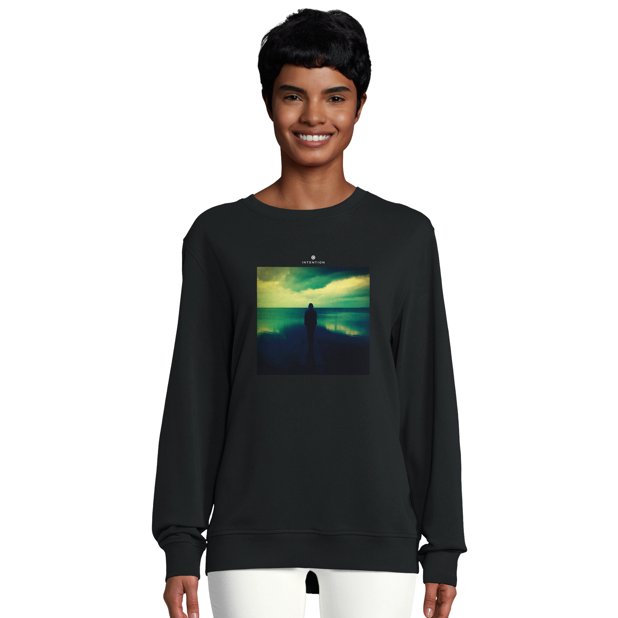 Calm - "Emerald Storms" Sweatshirt Black 5