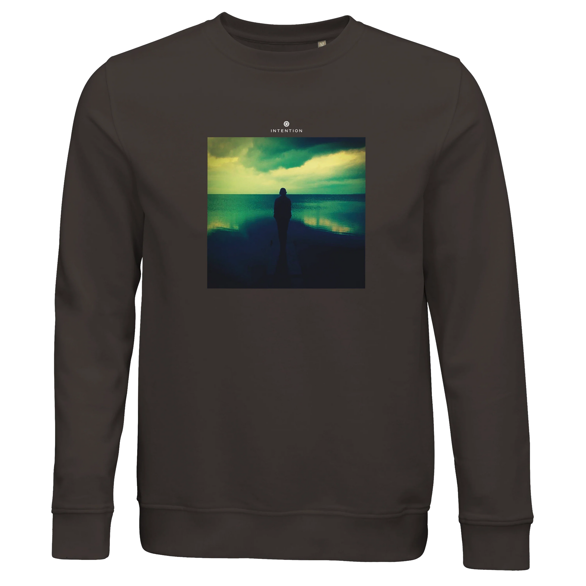 Calm - "Emerald Storms" Sweatshirt deep charcoal grey 1