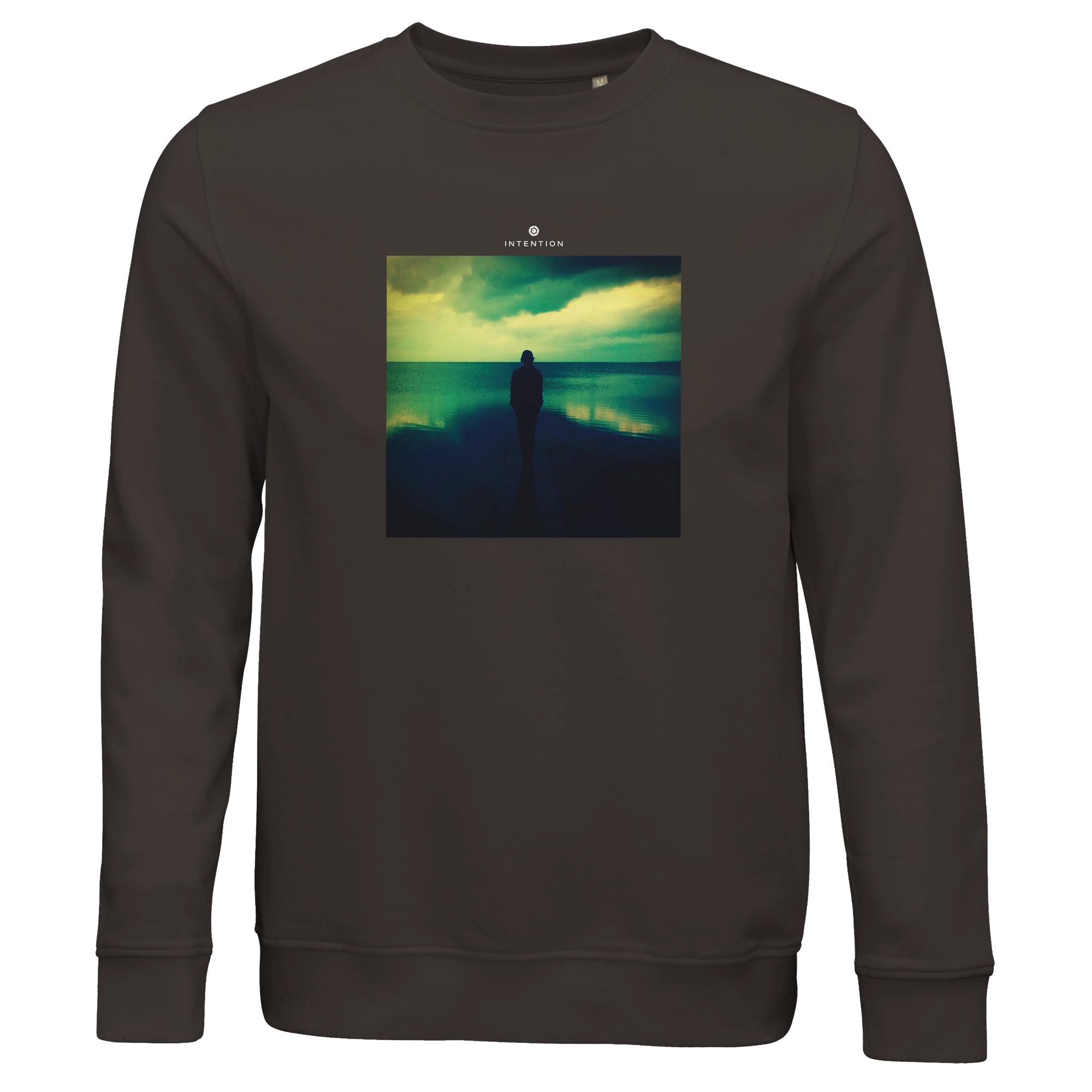 Calm - "Emerald Storms" Sweatshirt deep charcoal grey 1