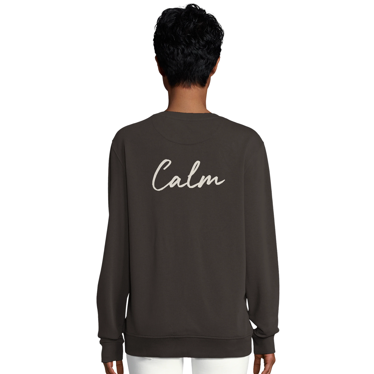Calm - "Emerald Storms" Sweatshirt deep charcoal grey 6