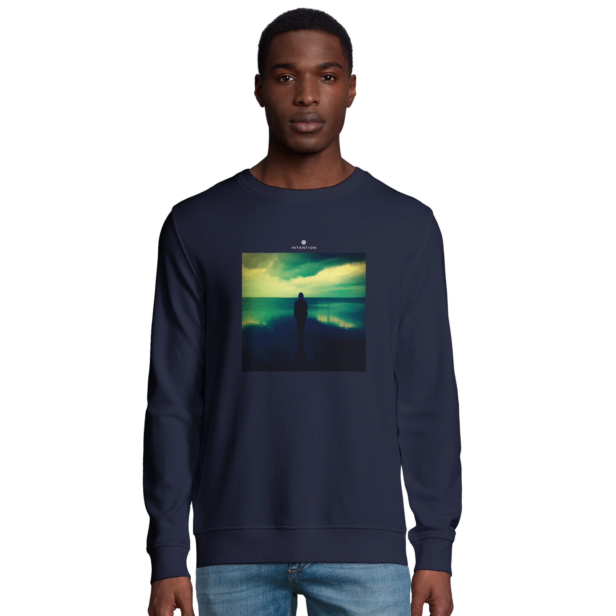 Calm - "Emerald Storms" Sweatshirt French Navy 3