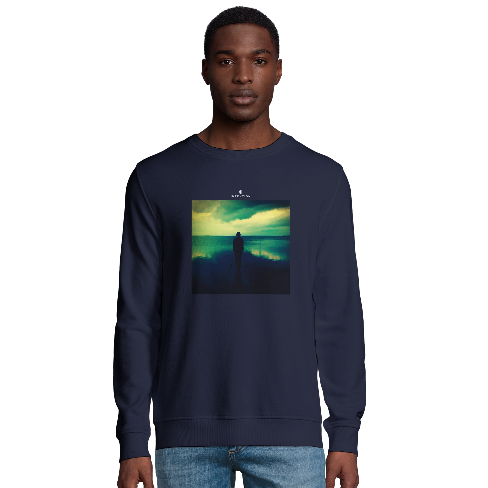 Calm - "Emerald Storms" Sweatshirt French Navy 3