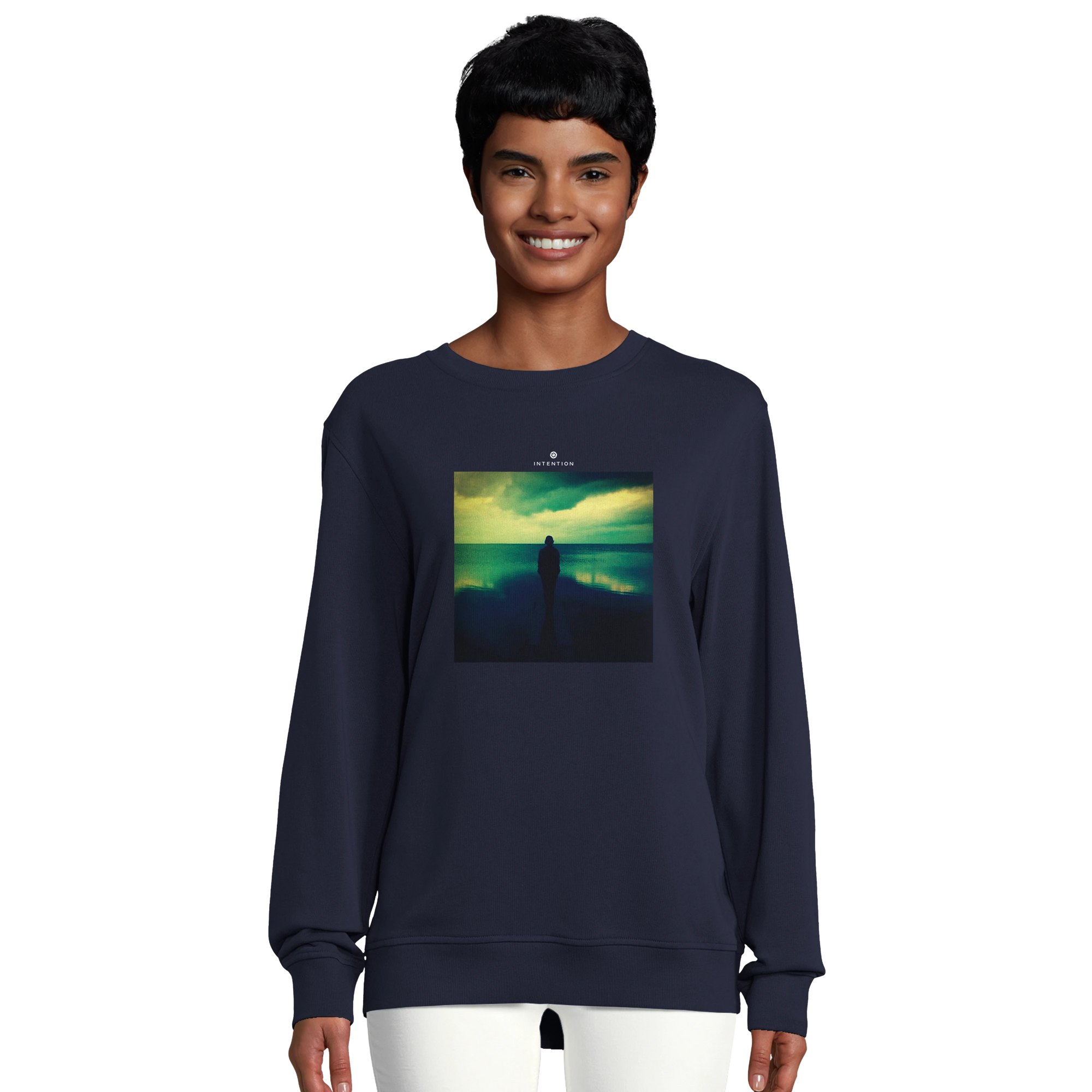 Calm - "Emerald Storms" Sweatshirt French Navy 5
