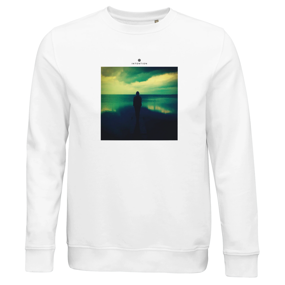 Calm - "Emerald Storms" Sweatshirt White 1