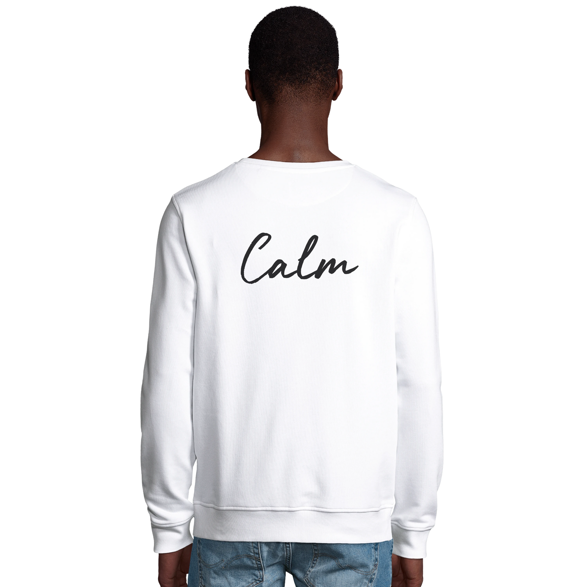 Calm - "Emerald Storms" Sweatshirt White 4