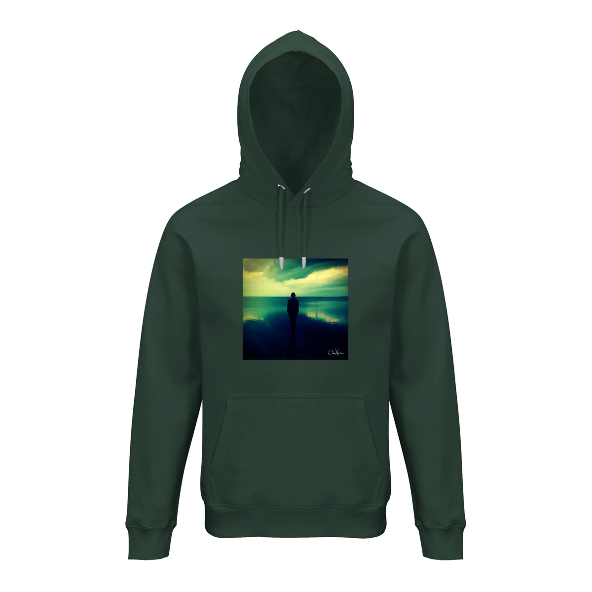 Calm - "Emerald Storms" Hoodie Bottle Green 1