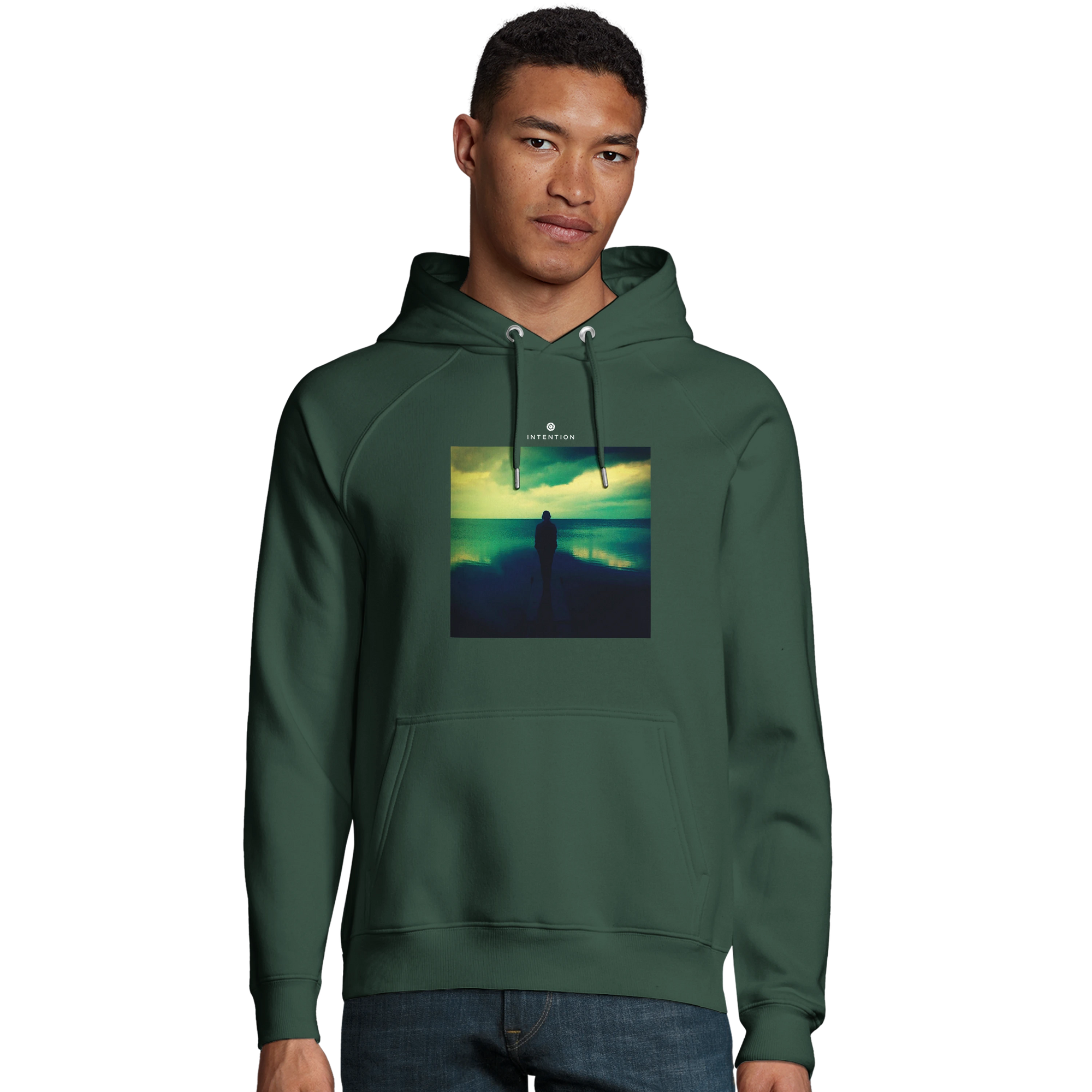 Calm - "Emerald Storms" Hoodie Bottle Green 3