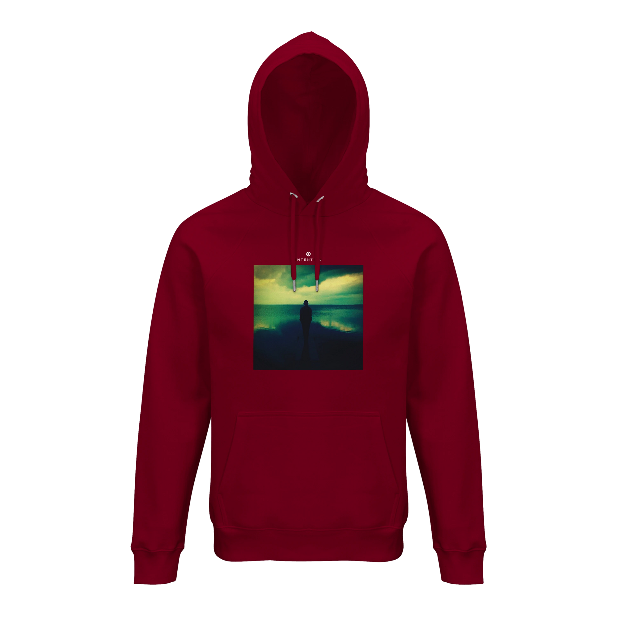 Calm - "Emerald Storms" Hoodie Burgundy 1