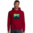 Calm - "Emerald Storms" Hoodie Burgundy 3