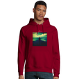 Calm - "Emerald Storms" Hoodie Burgundy 3