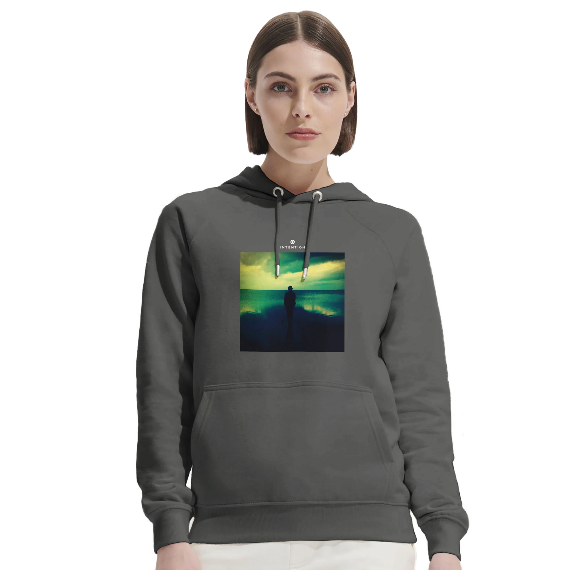 Calm - "Emerald Storms" Hoodie charcoal melange 5