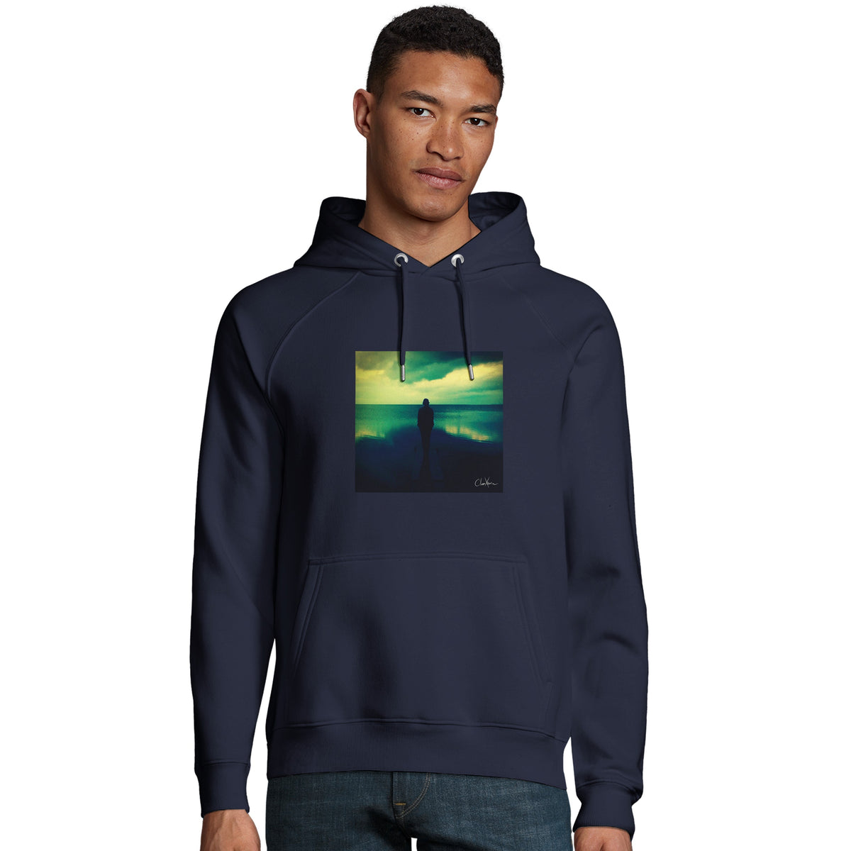 Calm - "Emerald Storms" Hoodie French Navy 3