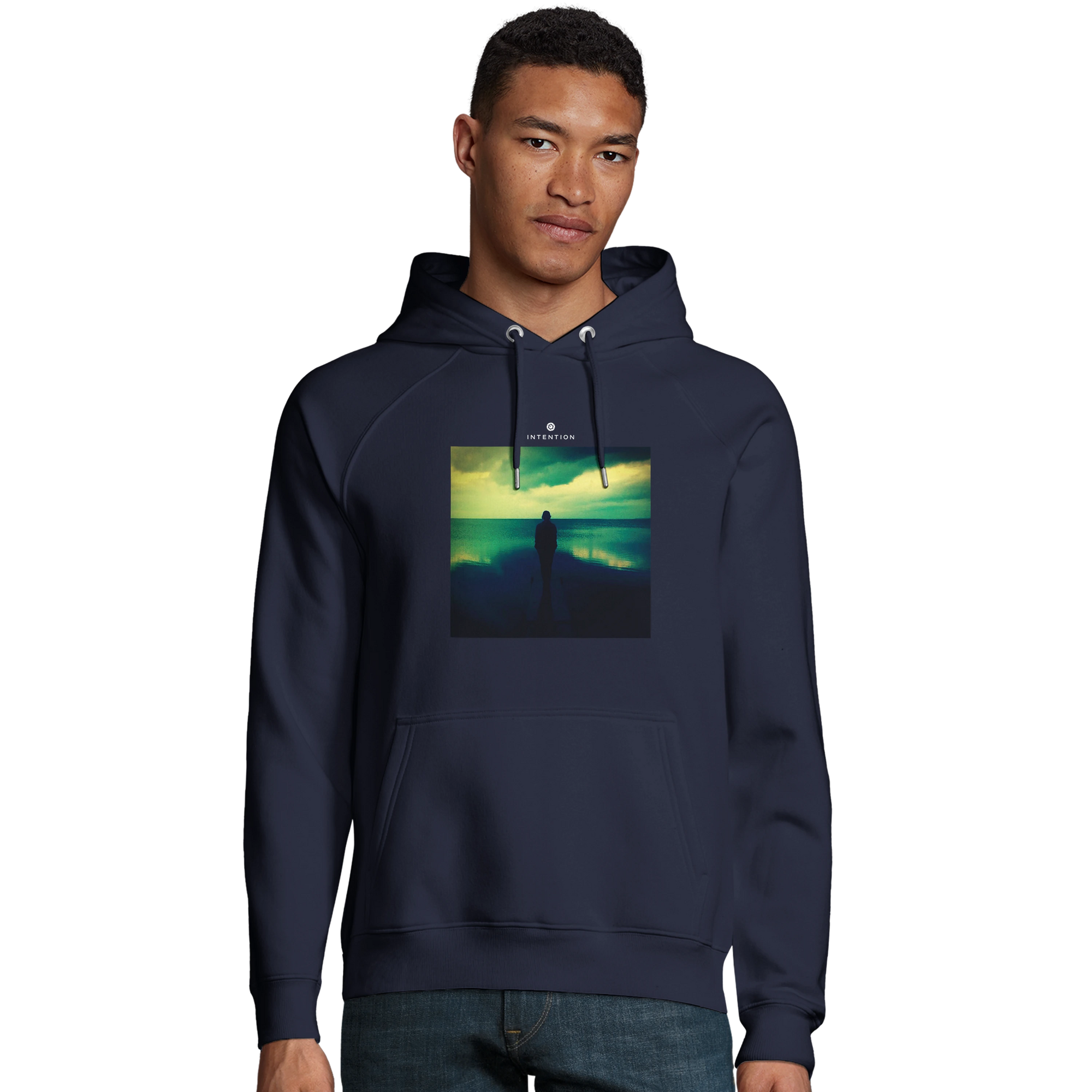 Calm - "Emerald Storms" Hoodie French Navy 3