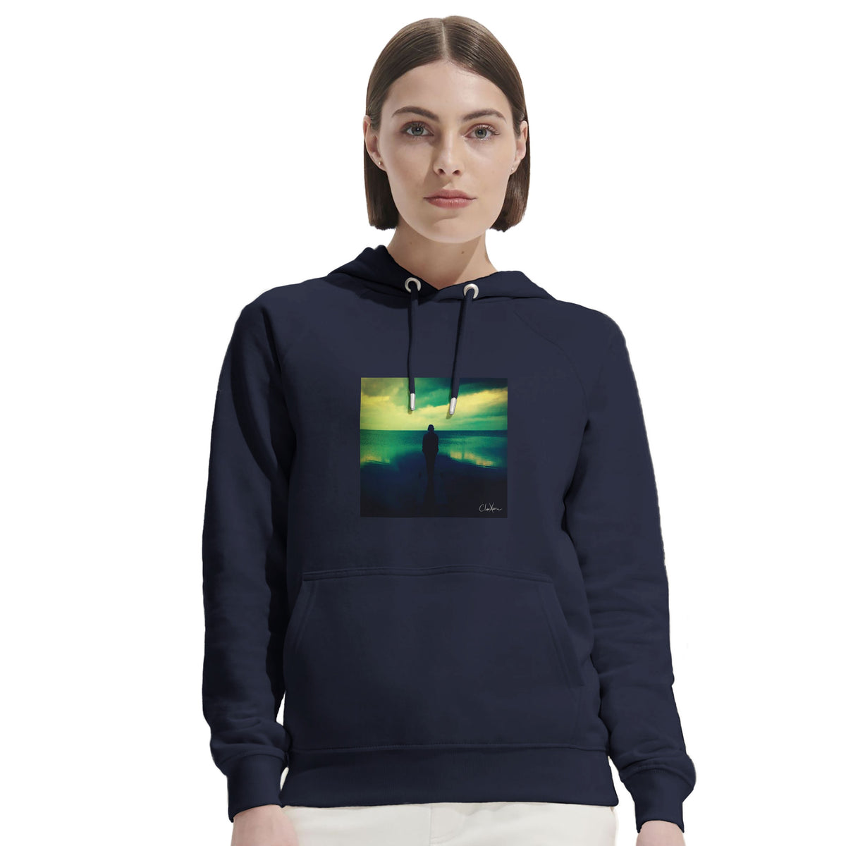 Calm - "Emerald Storms" Hoodie French Navy 5