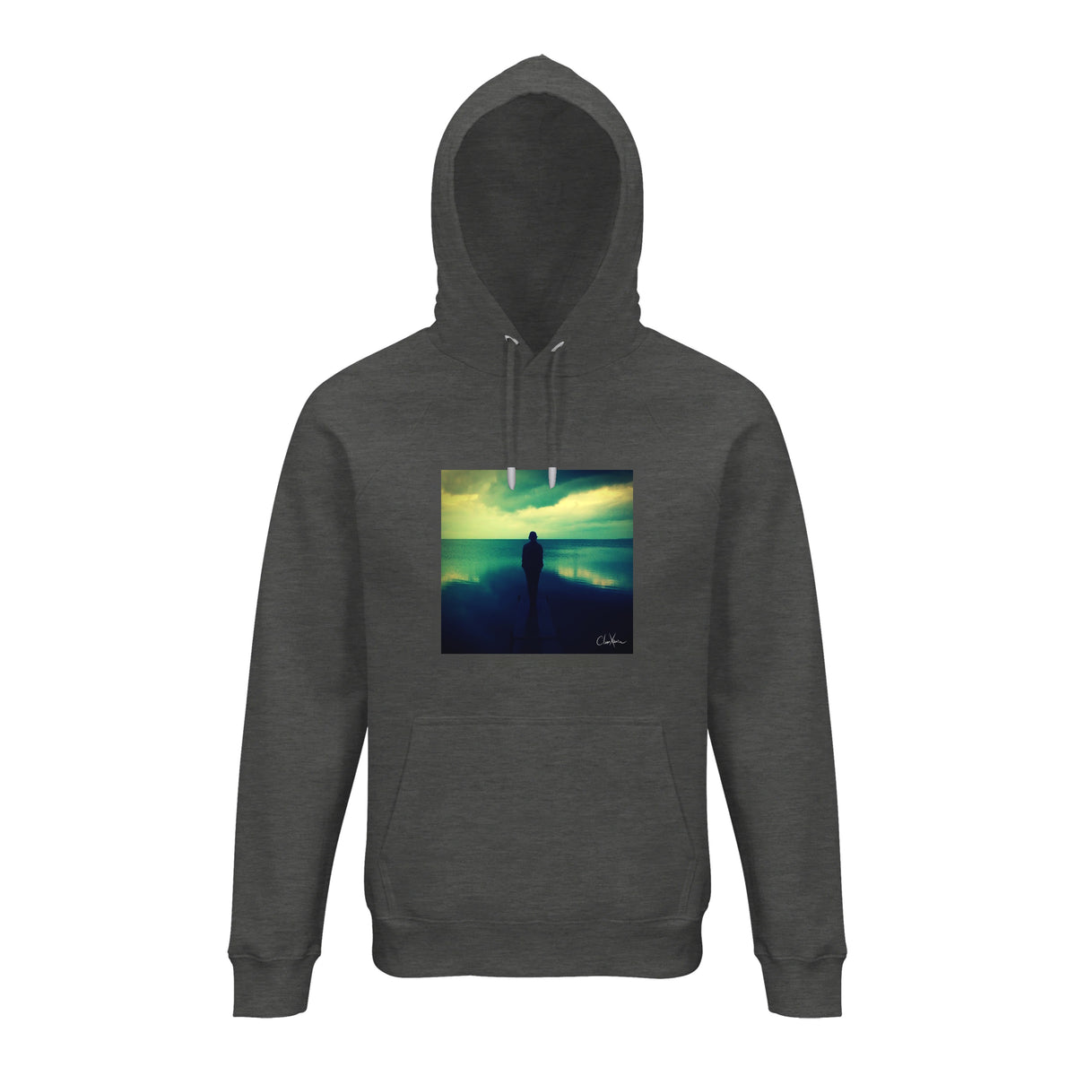 Calm - "Emerald Storms" Hoodie Grey Melange 1