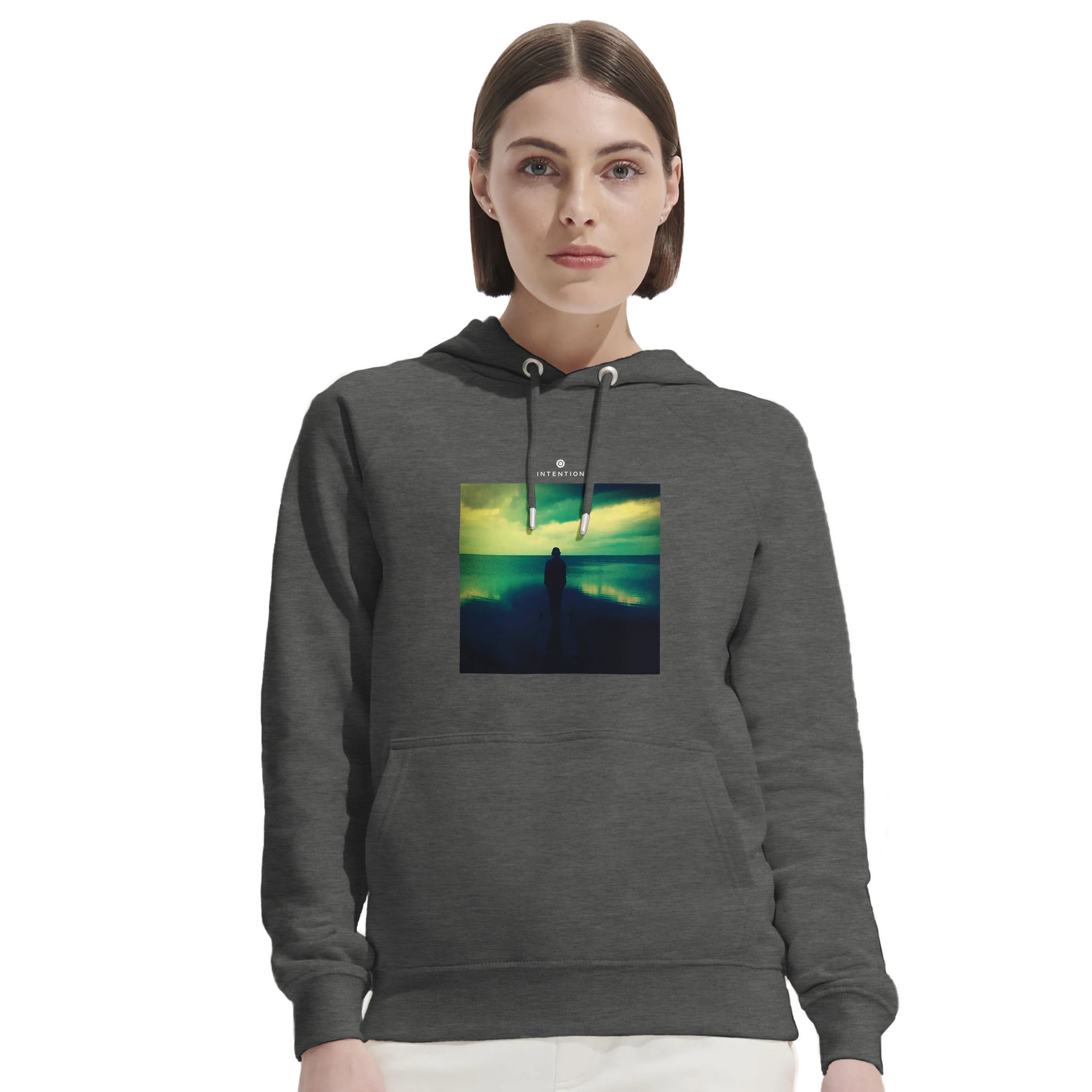 Calm - "Emerald Storms" Hoodie Grey Melange 5