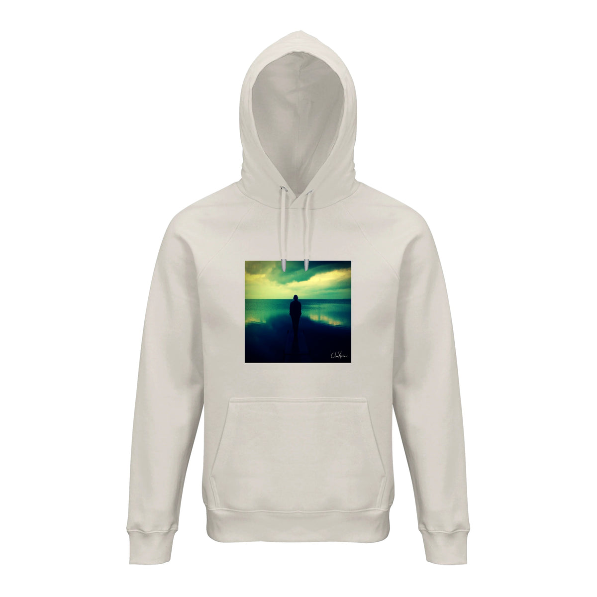 Calm - "Emerald Storms" Hoodie Off White 1