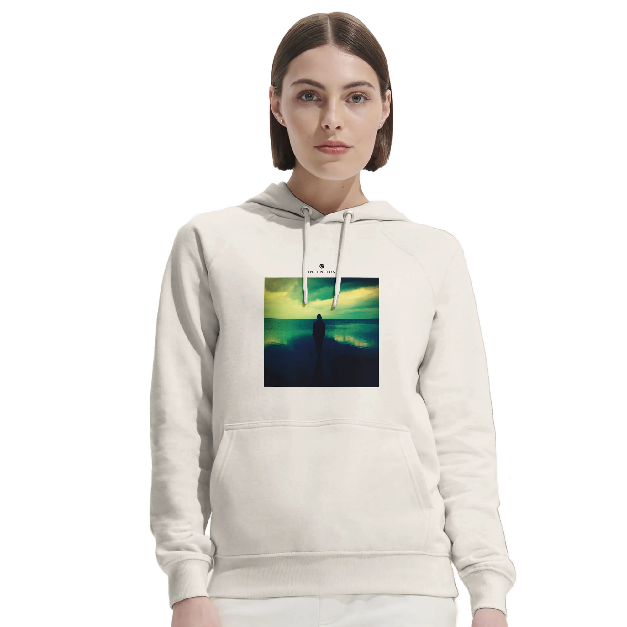 Calm - "Emerald Storms" Hoodie Off White 5