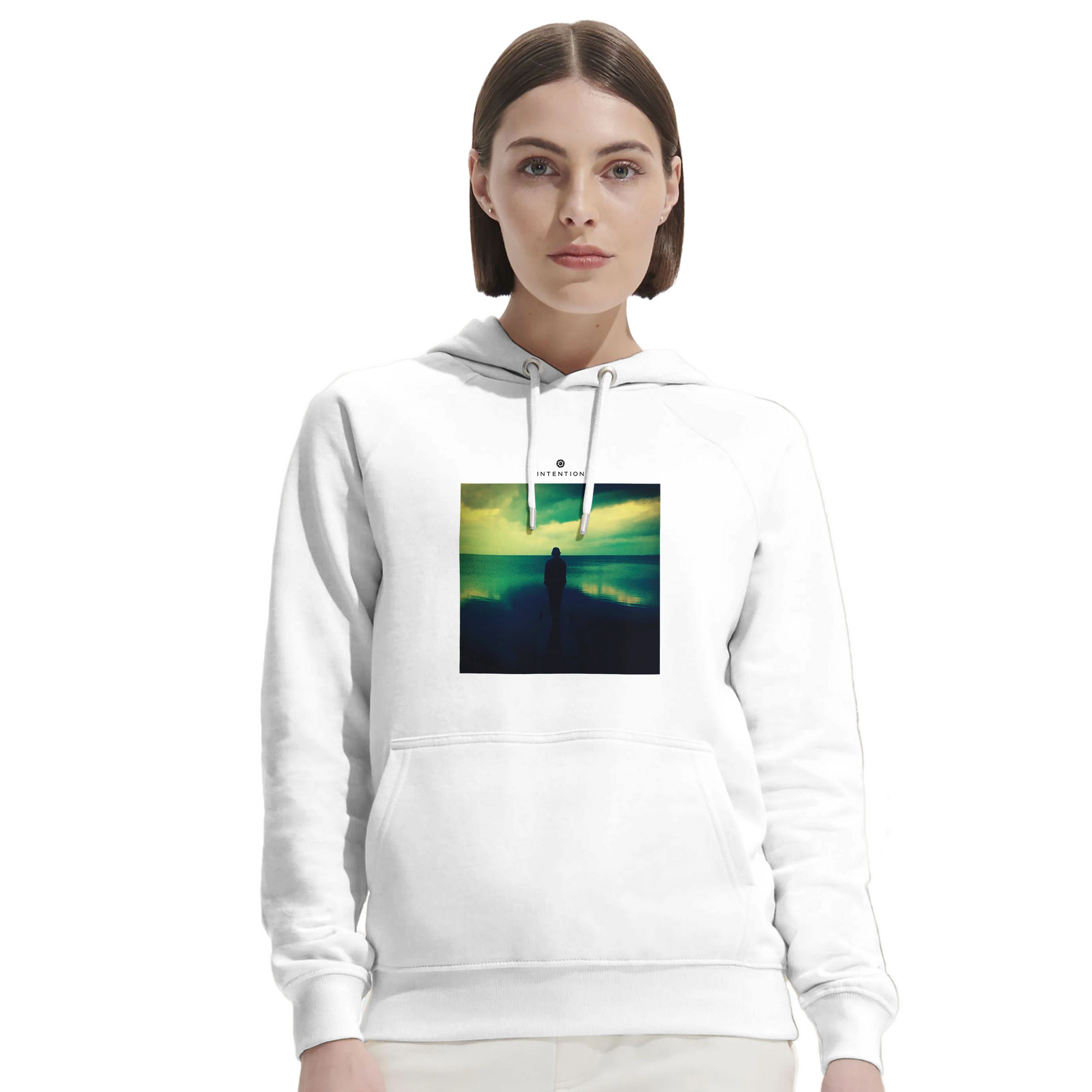 Calm - "Emerald Storms" Hoodie White 5