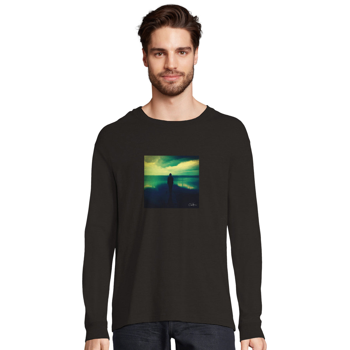 Calm - "Emerald Storms" Long sleeve Deep Black 3