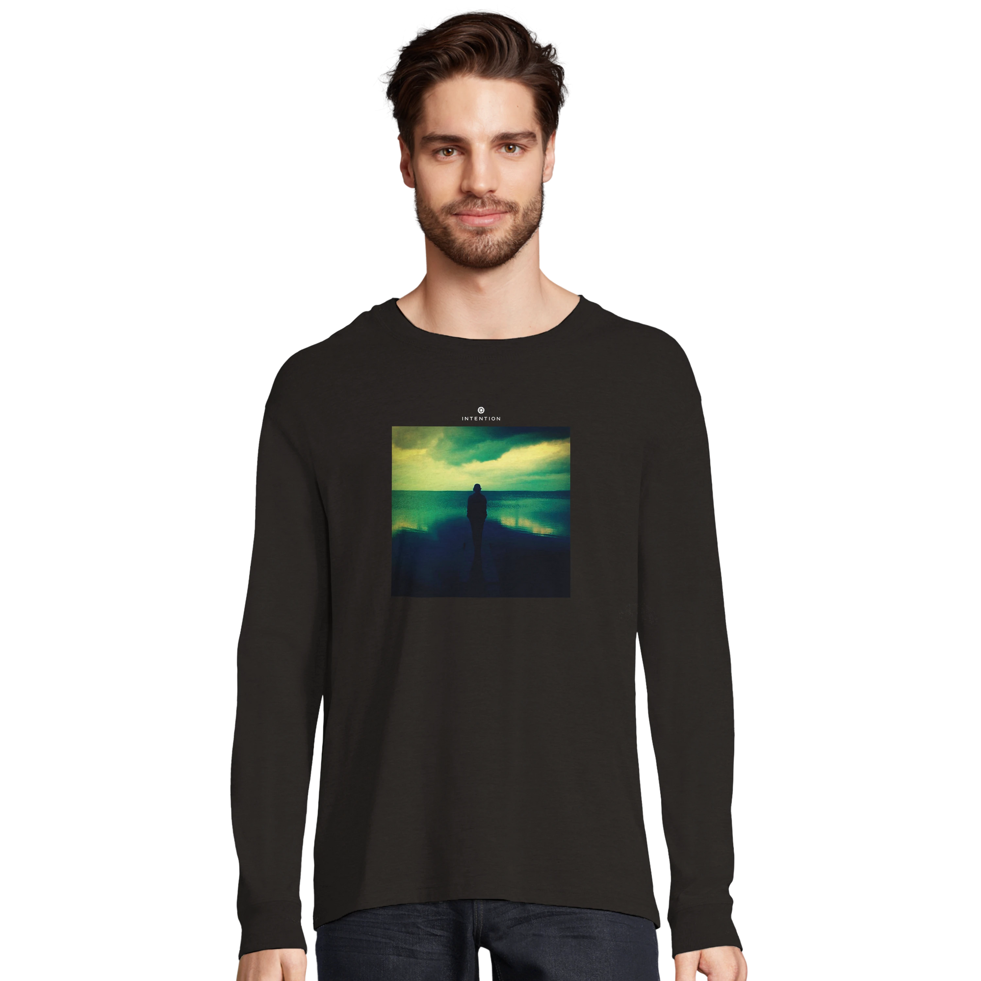 Calm - "Emerald Storms" Long sleeve Deep Black 3