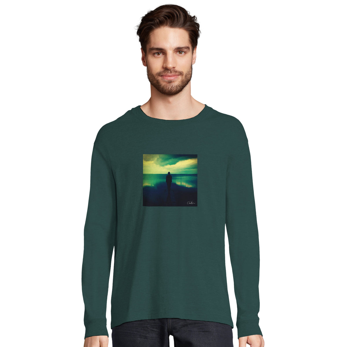 Calm - "Emerald Storms" Long sleeve green empire 3