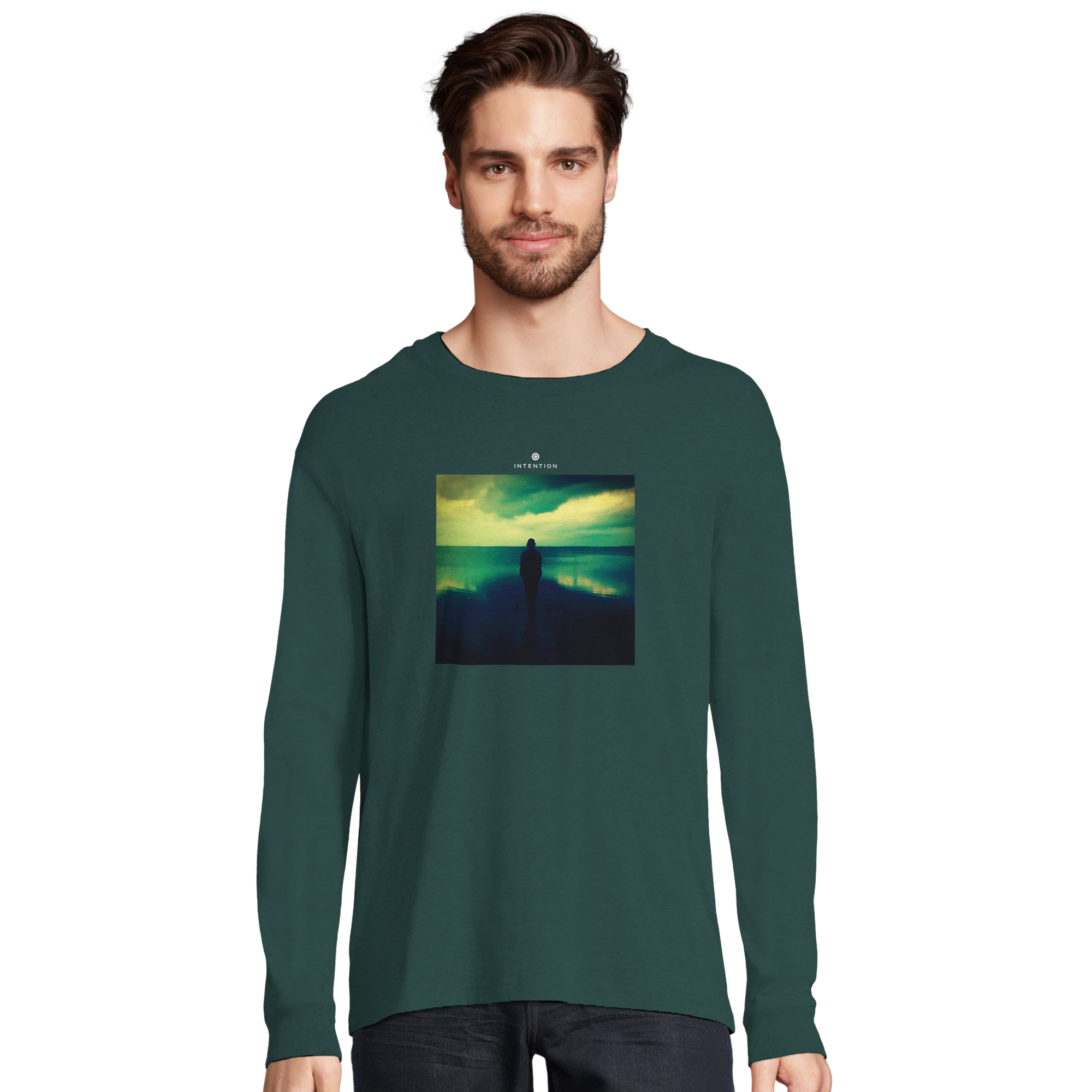 Calm - "Emerald Storms" Long sleeve green empire 3