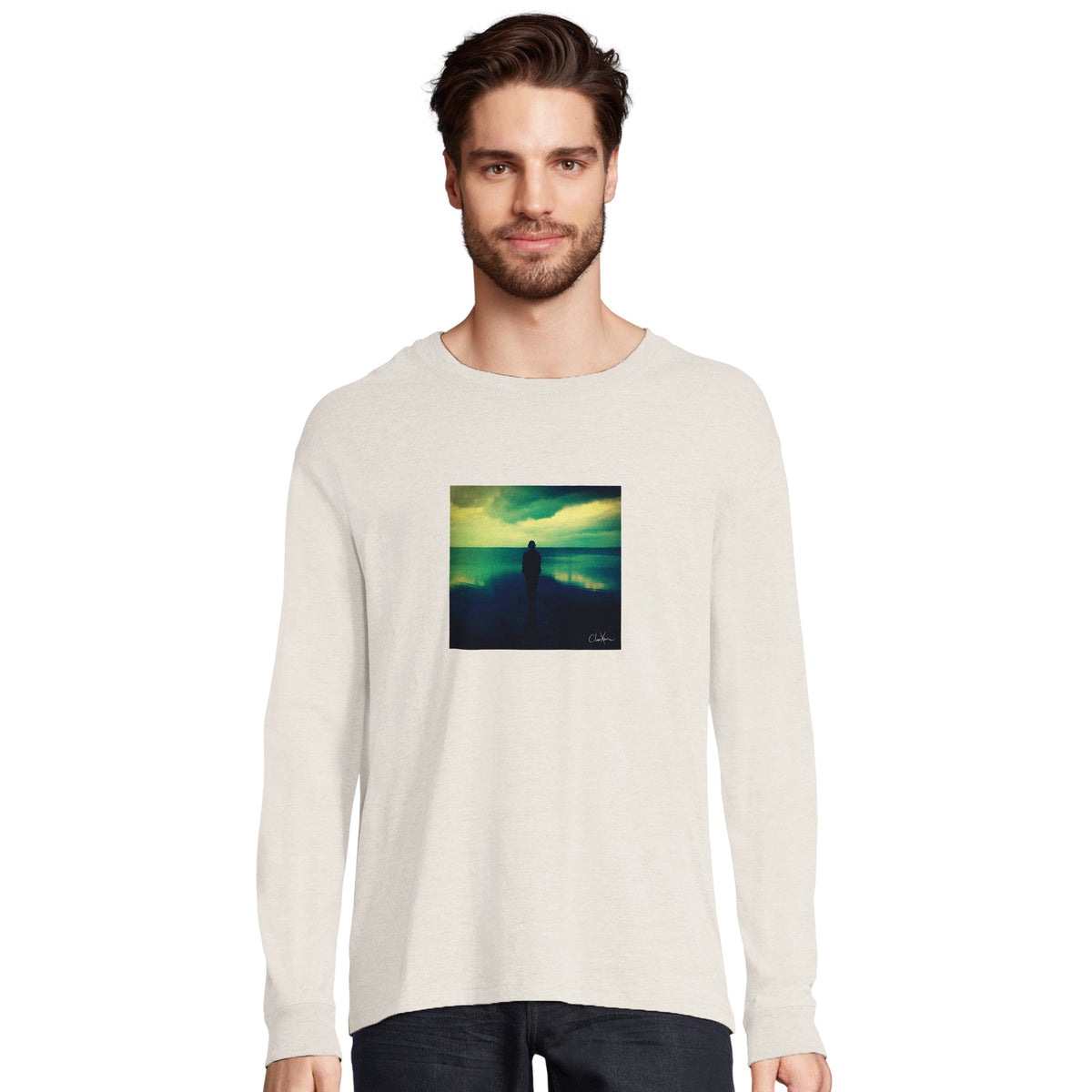 Calm - "Emerald Storms" Long sleeve Off White 3