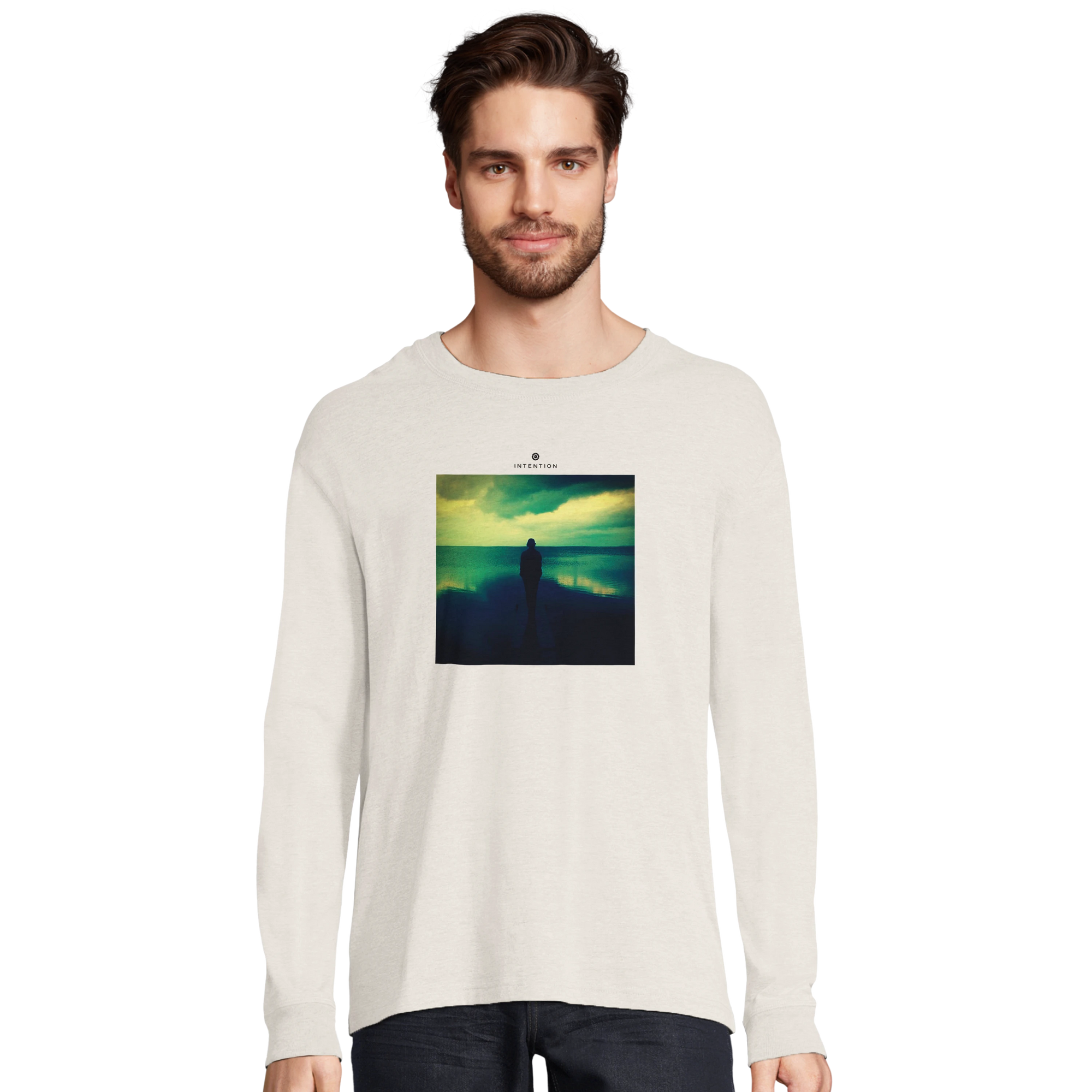Calm - "Emerald Storms" Long sleeve Off White 3