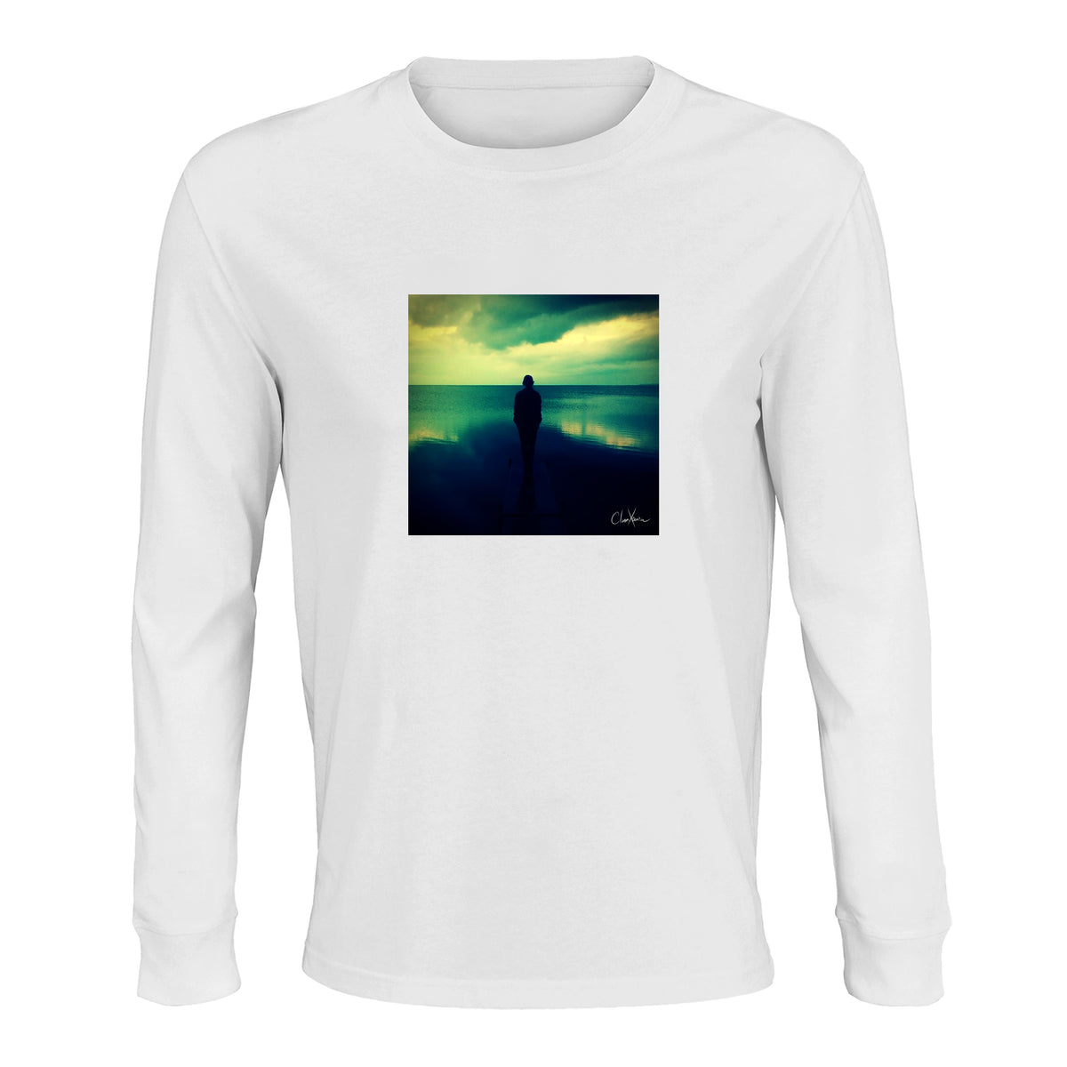 Calm - "Emerald Storms" Long sleeve White 1