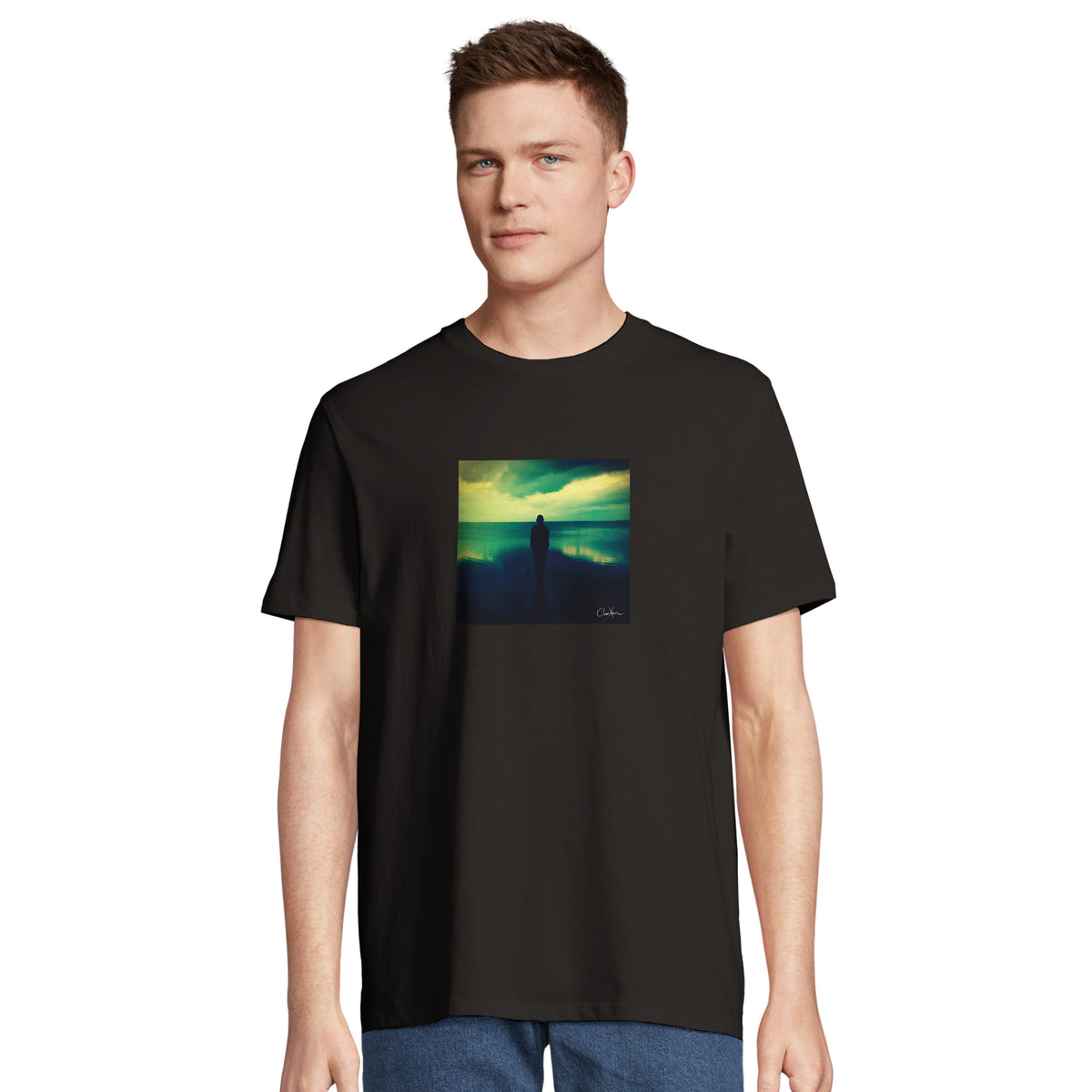 Calm - "Emerald Storms" T-shirt Deep Black 4