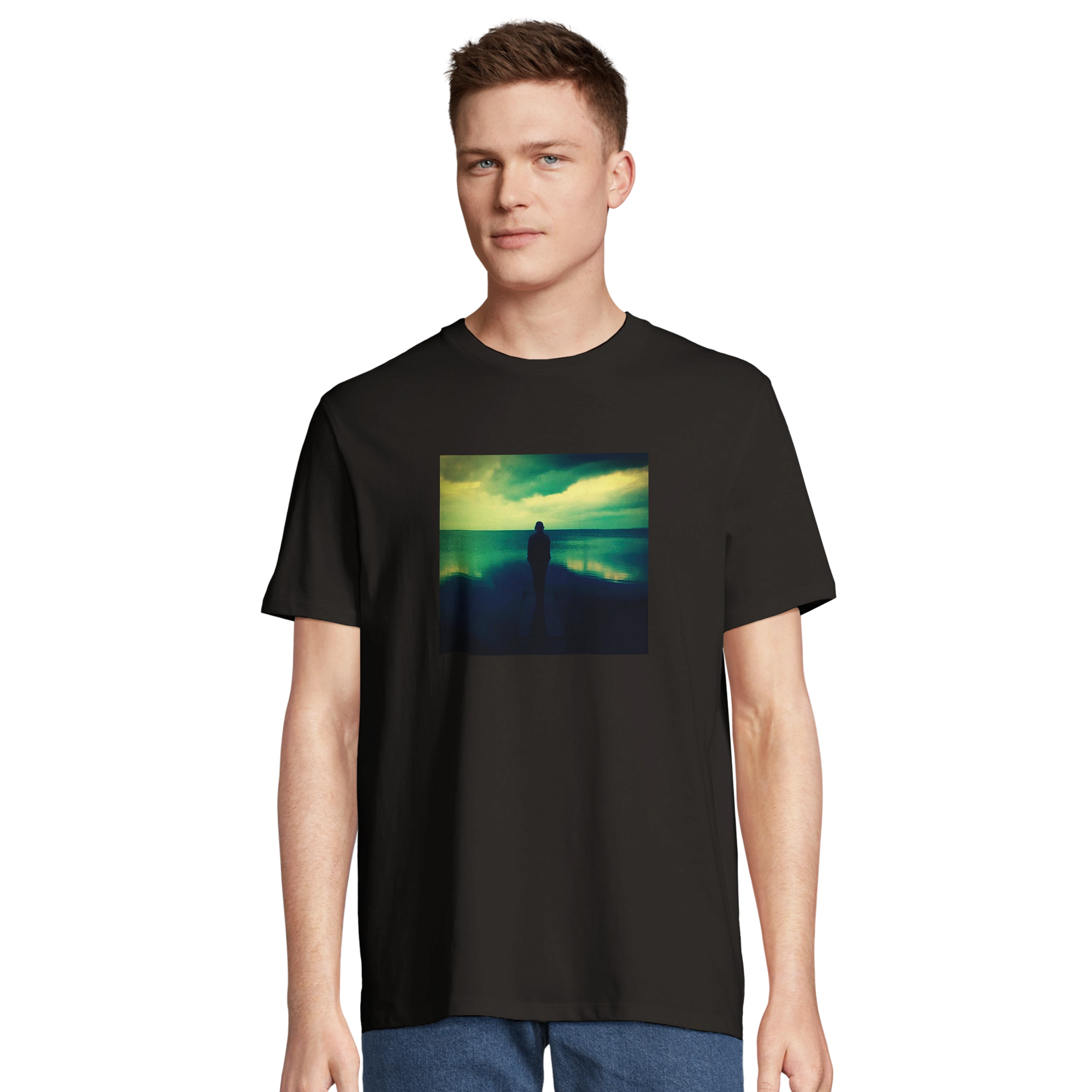 Calm - "Emerald Storms" T-shirt Deep Black 4