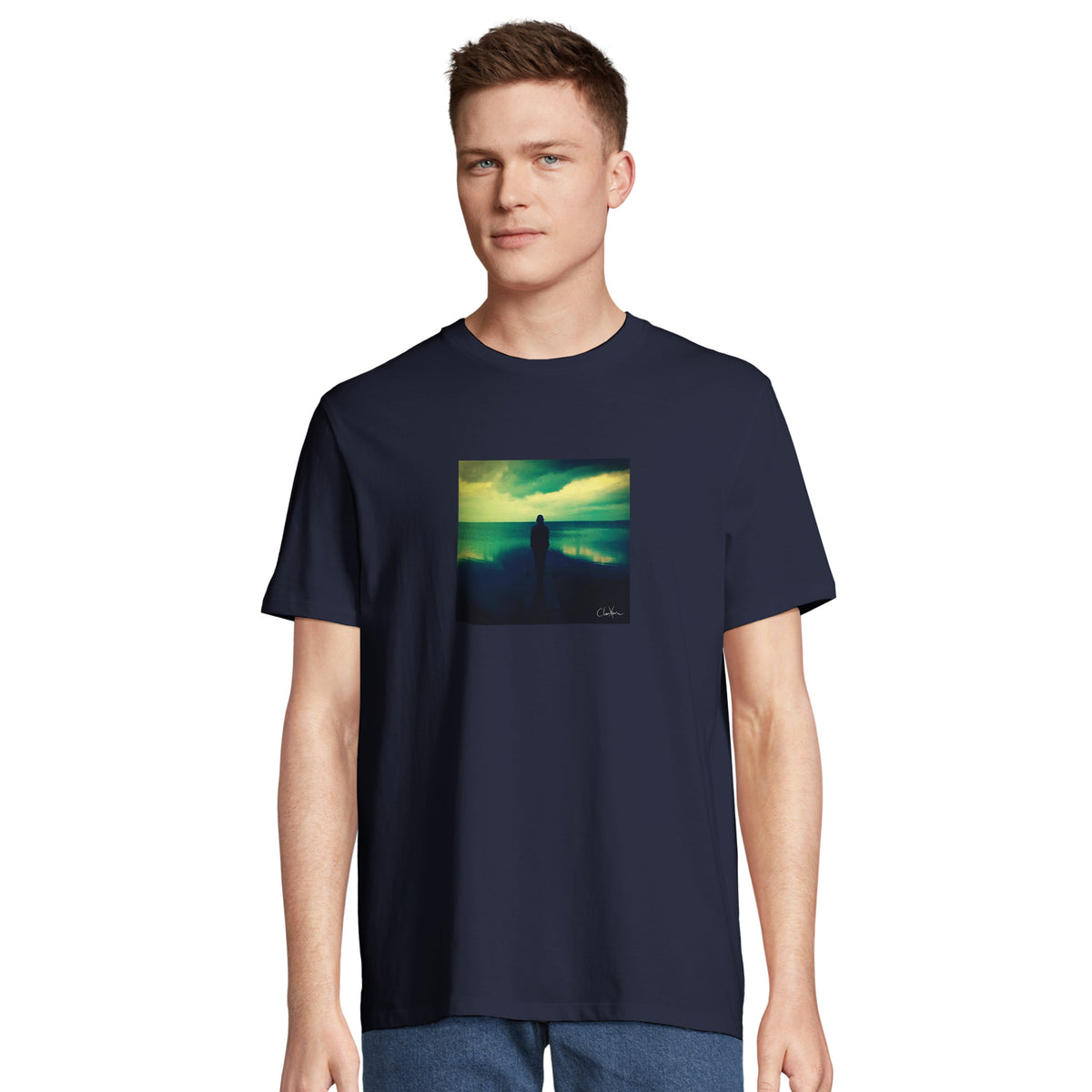 Calm - "Emerald Storms" T-shirt French Navy 4